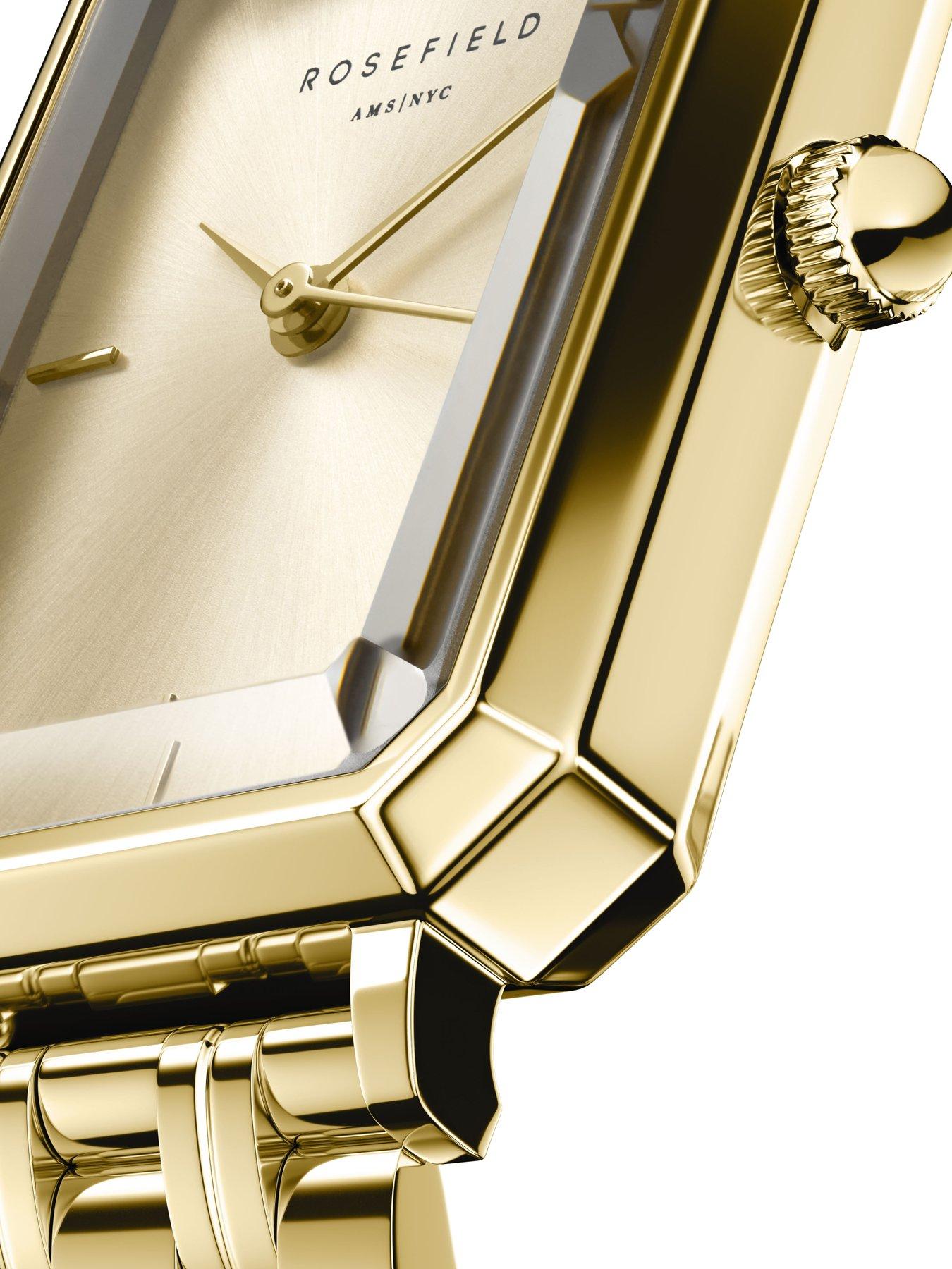 Image 2 of 4 of Rosefield OCTAGON  Gold Dial Gold Case and Bracelet