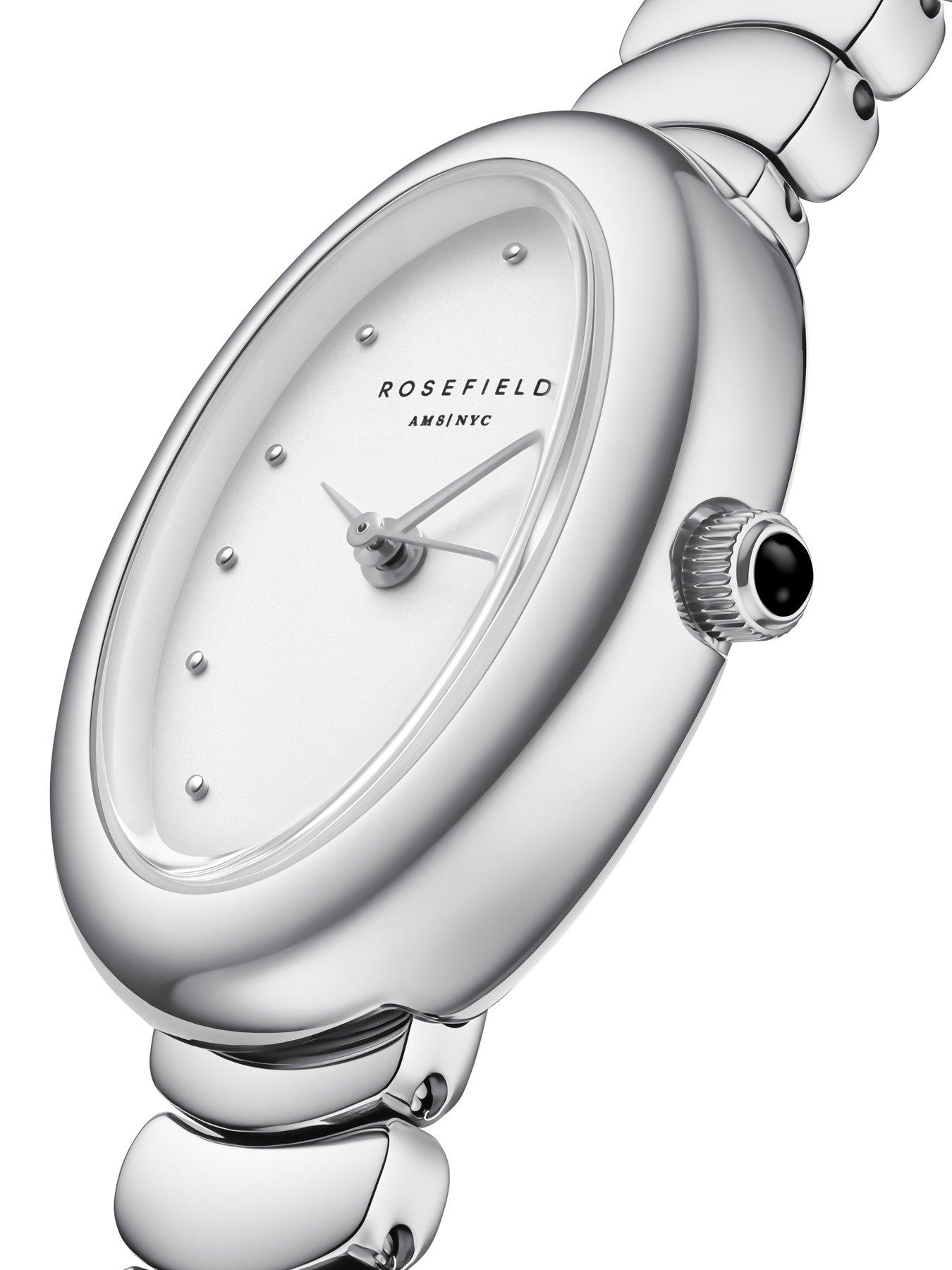Image 2 of 6 of Rosefield OVALE Steel Case White Dial Steel Bracelet