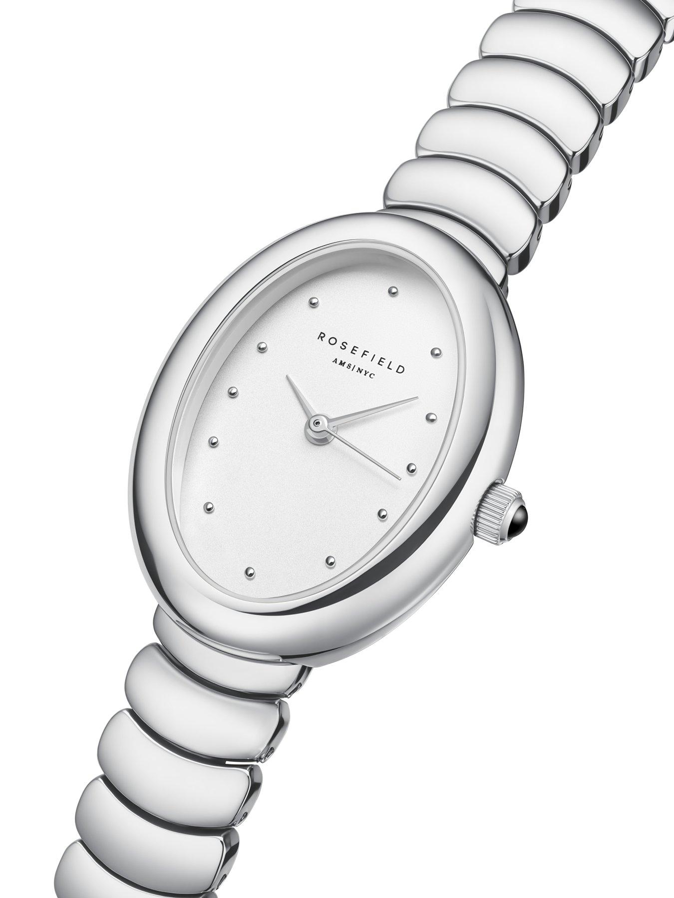 Image 3 of 6 of Rosefield OVALE Steel Case White Dial Steel Bracelet