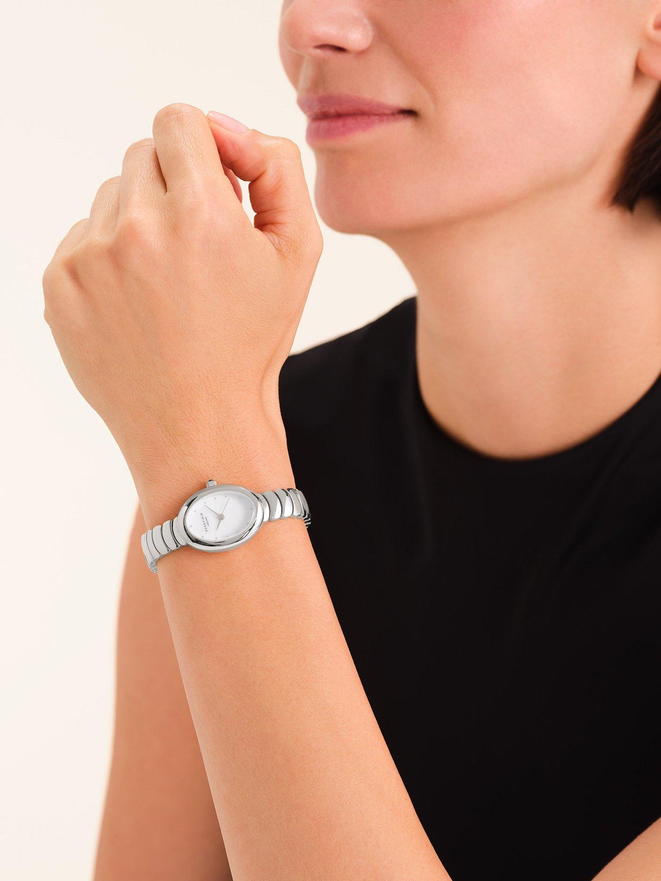 Image 6 of 6 of Rosefield OVALE Steel Case White Dial Steel Bracelet