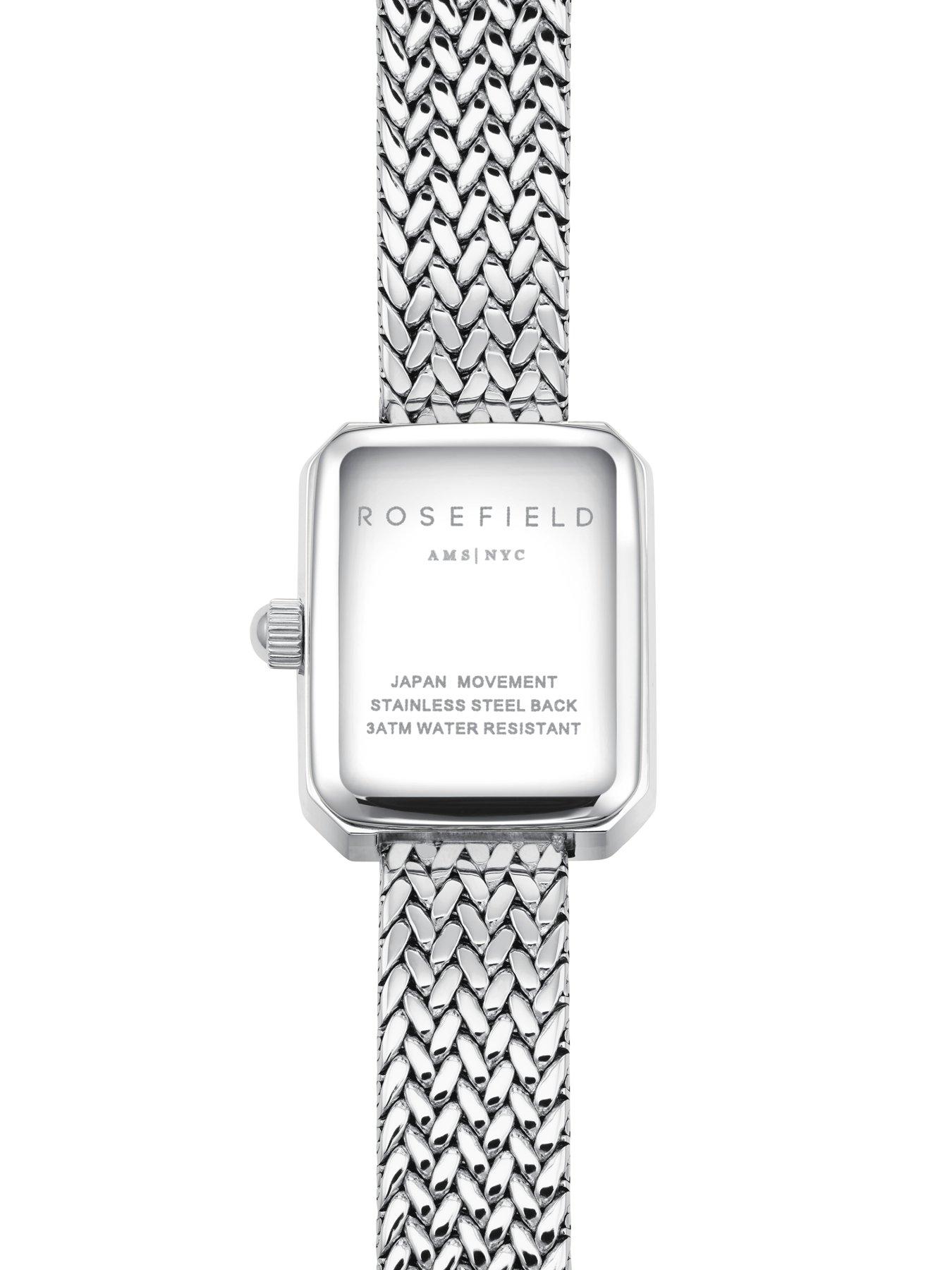 Image 3 of 5 of Rosefield MINI Octagon Silver Dial Steel Mesh