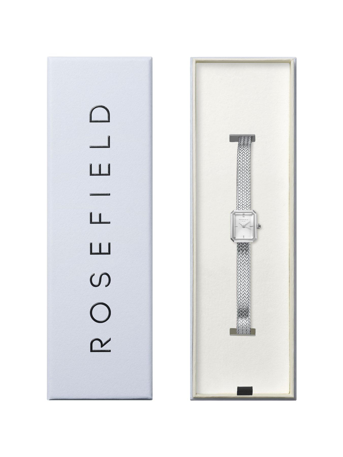 Image 4 of 5 of Rosefield MINI Octagon Silver Dial Steel Mesh
