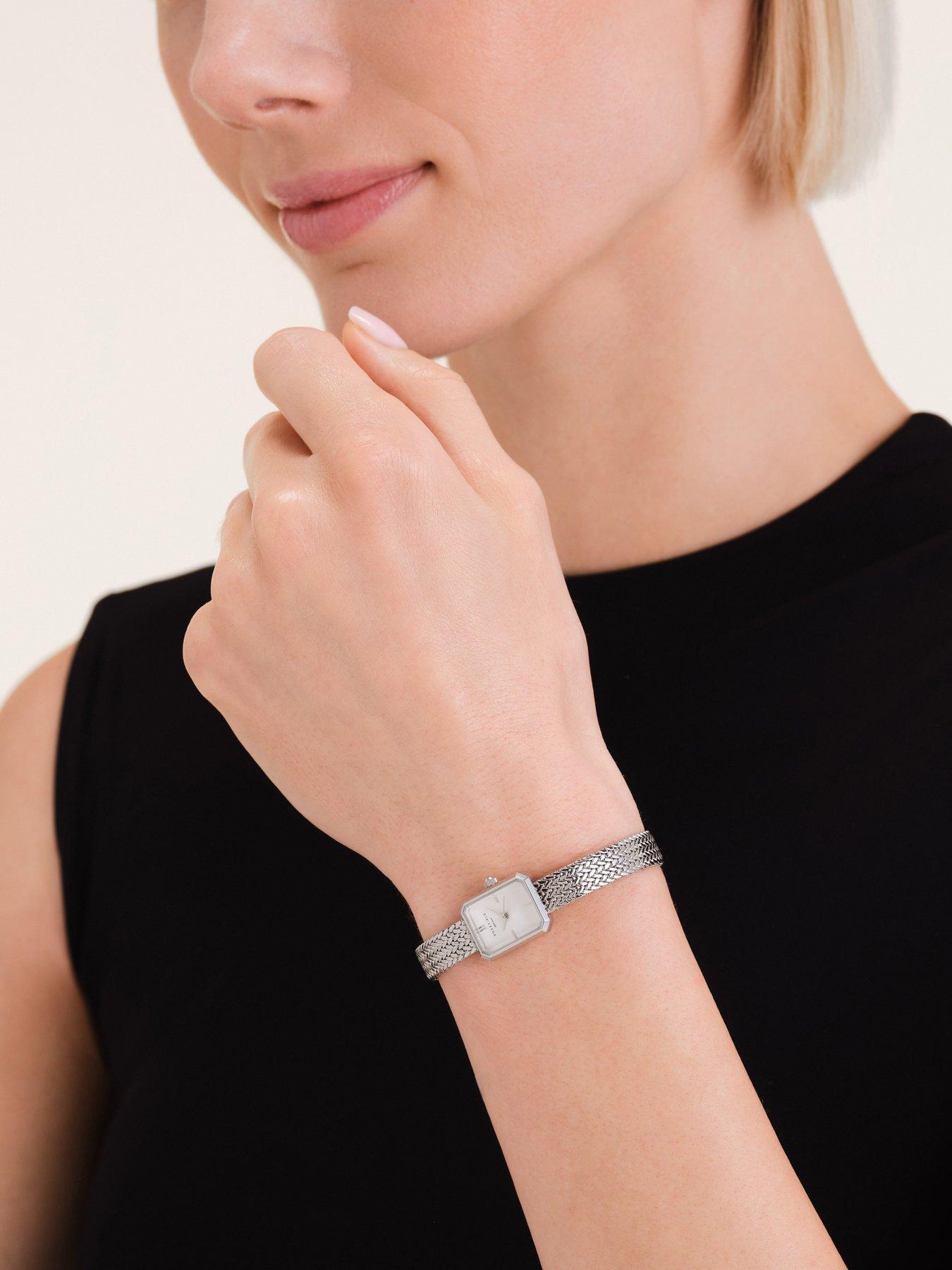 Image 5 of 5 of Rosefield MINI Octagon Silver Dial Steel Mesh