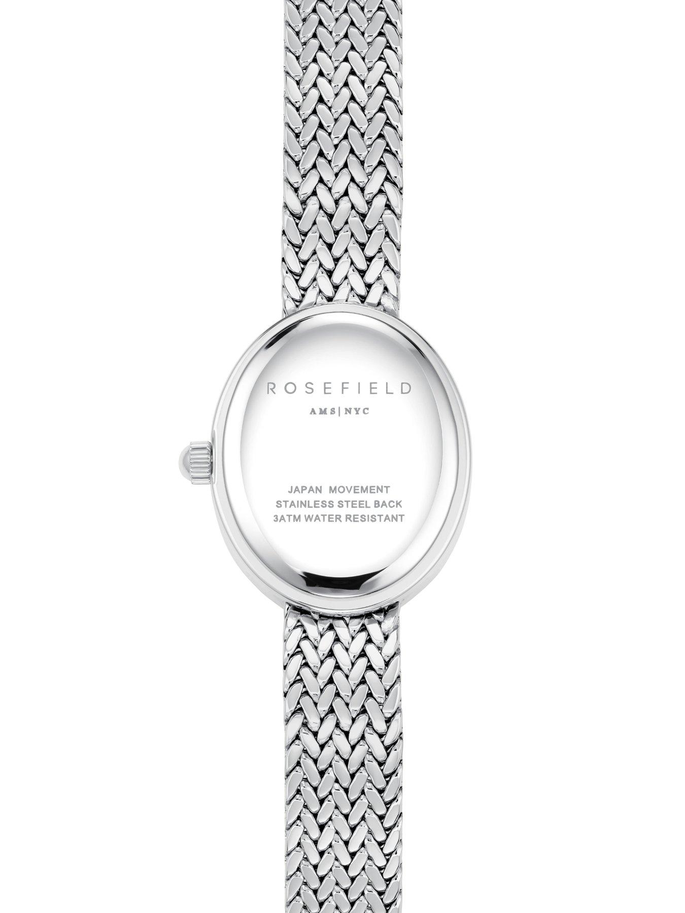 Image 3 of 5 of Rosefield MINI Oval MOP Dial Steel Mesh