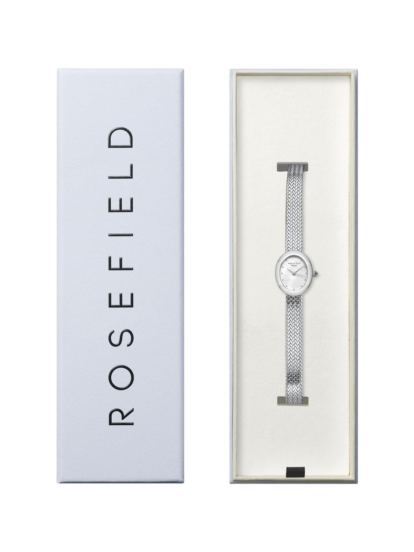 Image 4 of 5 of Rosefield MINI Oval MOP Dial Steel Mesh