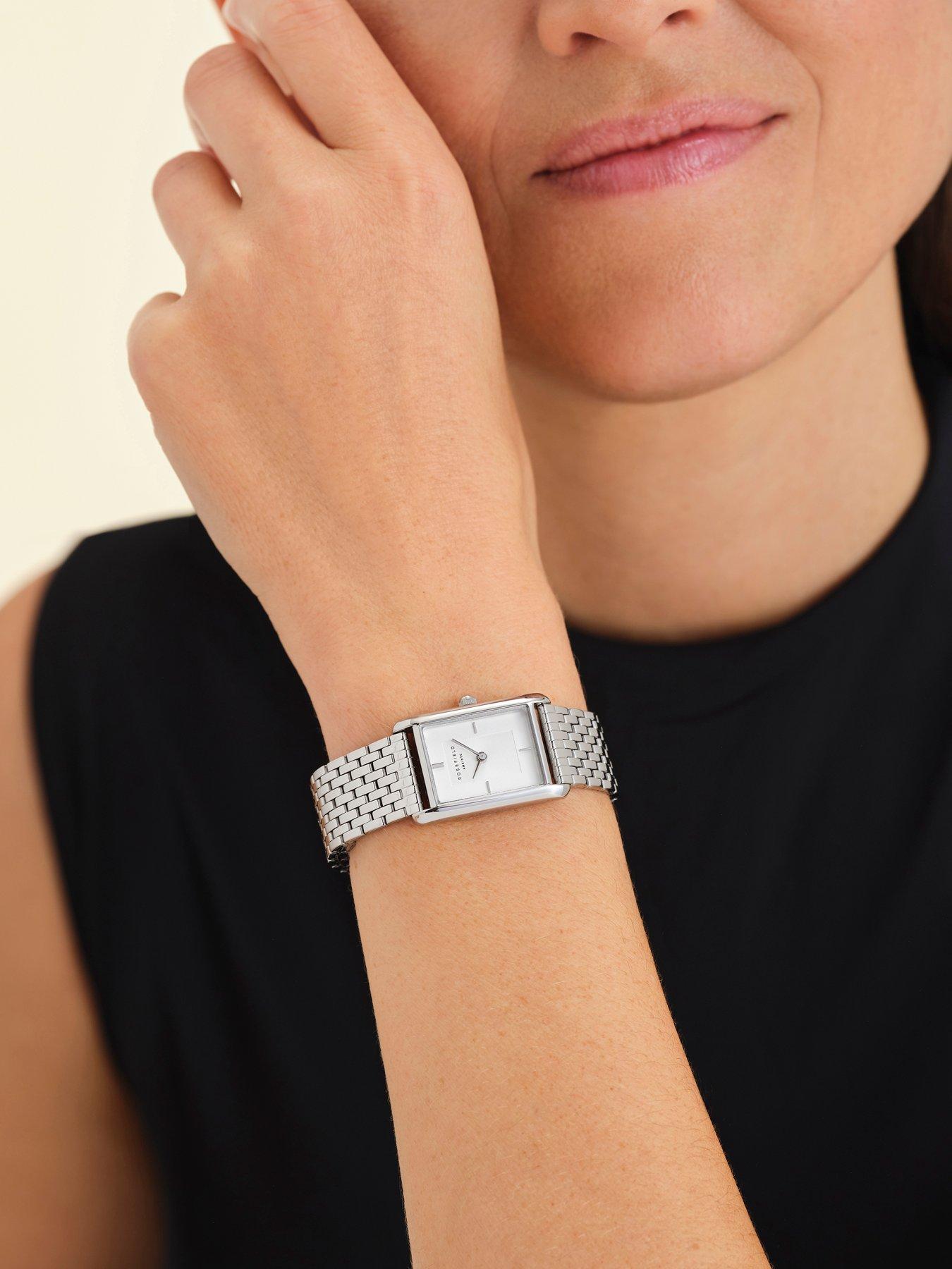Image 5 of 5 of Rosefield HEIRLOOM White Dial Steel Case and Multi Linked Bracelet