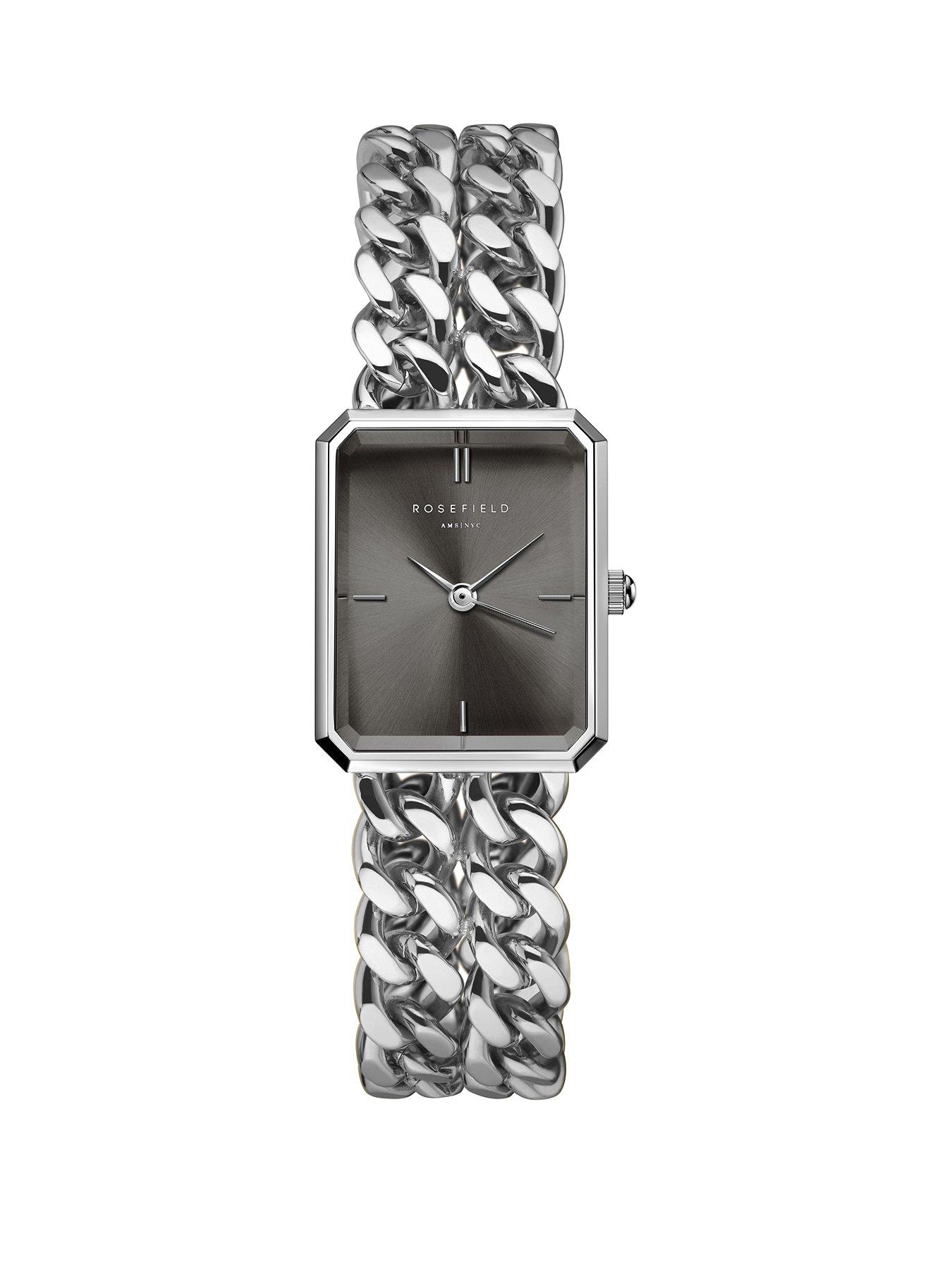 Rosefield STUDIO EDITION 04 Grey Dial Steel Curb Bracelet
