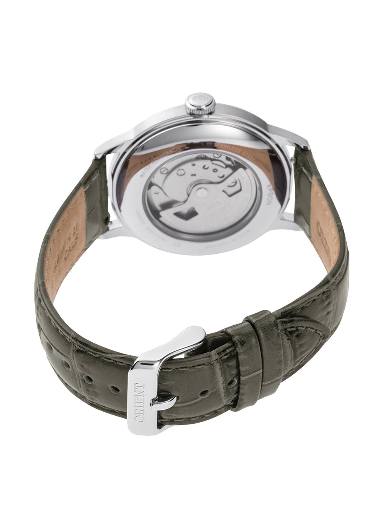 Image 3 of 4 of Orient Bambino 40.5mm Grey Dial Roman Numerals  Grey Leather Strap