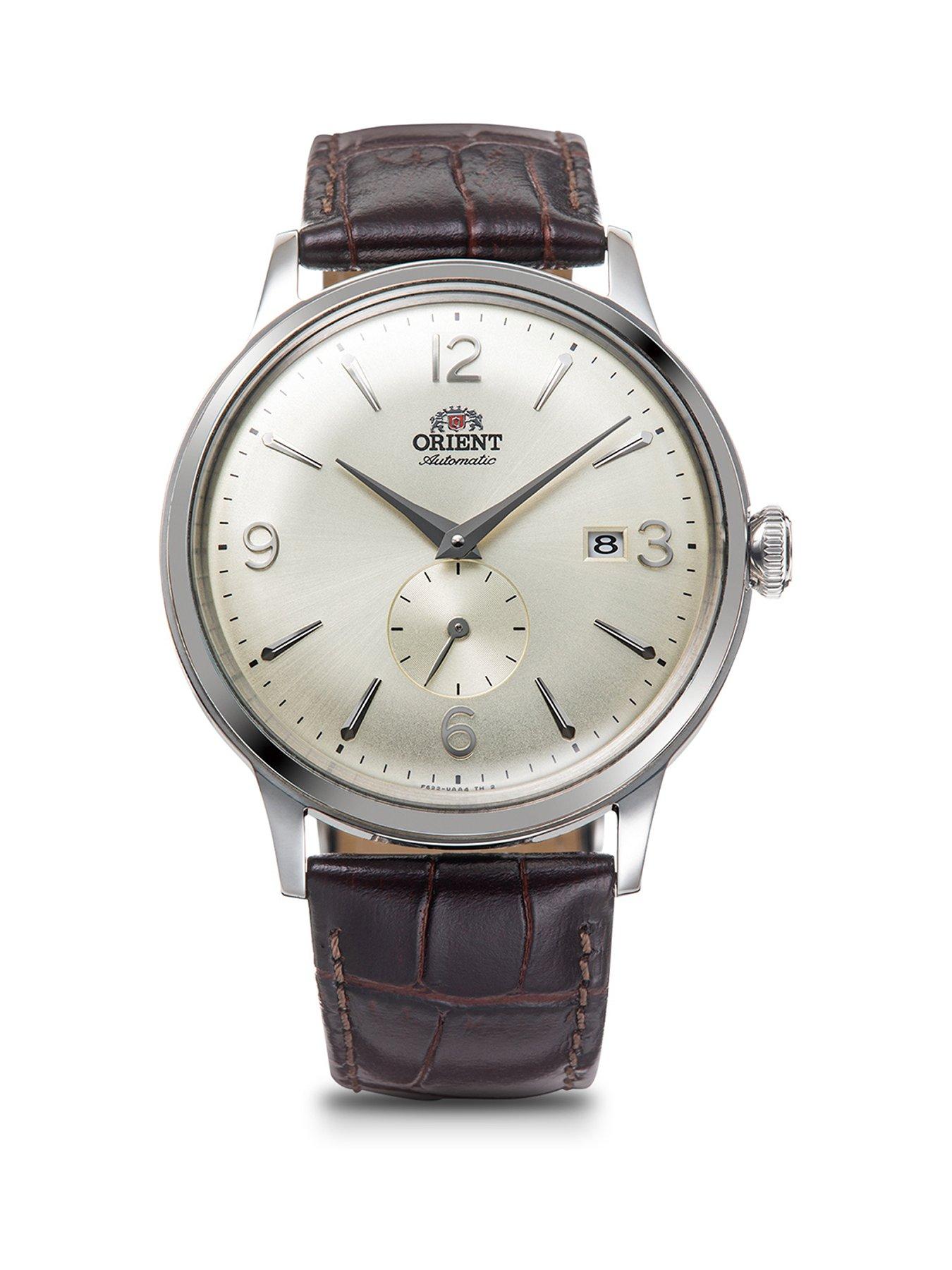 Image 1 of 5 of Orient Bambino Small Seconds Cream Dial Brown Leather Strap