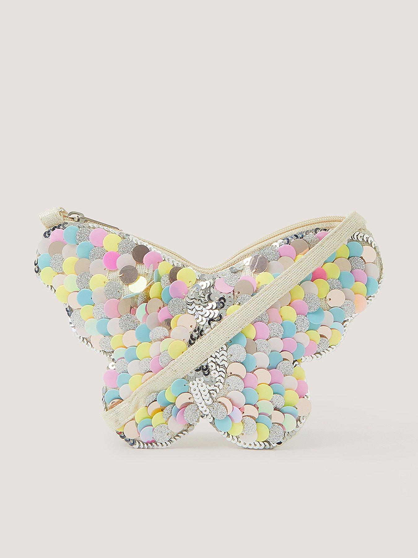 Monsoon Girls Sequin Butterfly Purse - Multi