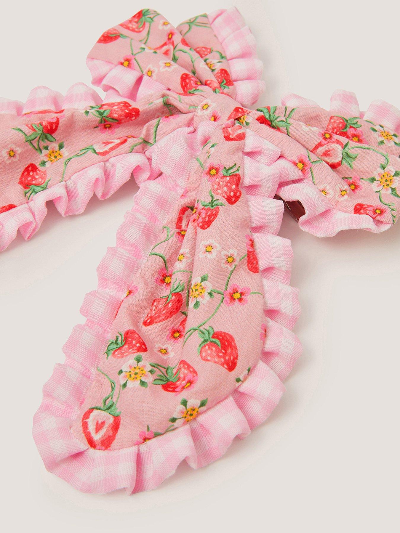 Image 3 of 3 of Monsoon Girls Strawberry Frill Bow Clip - Multi