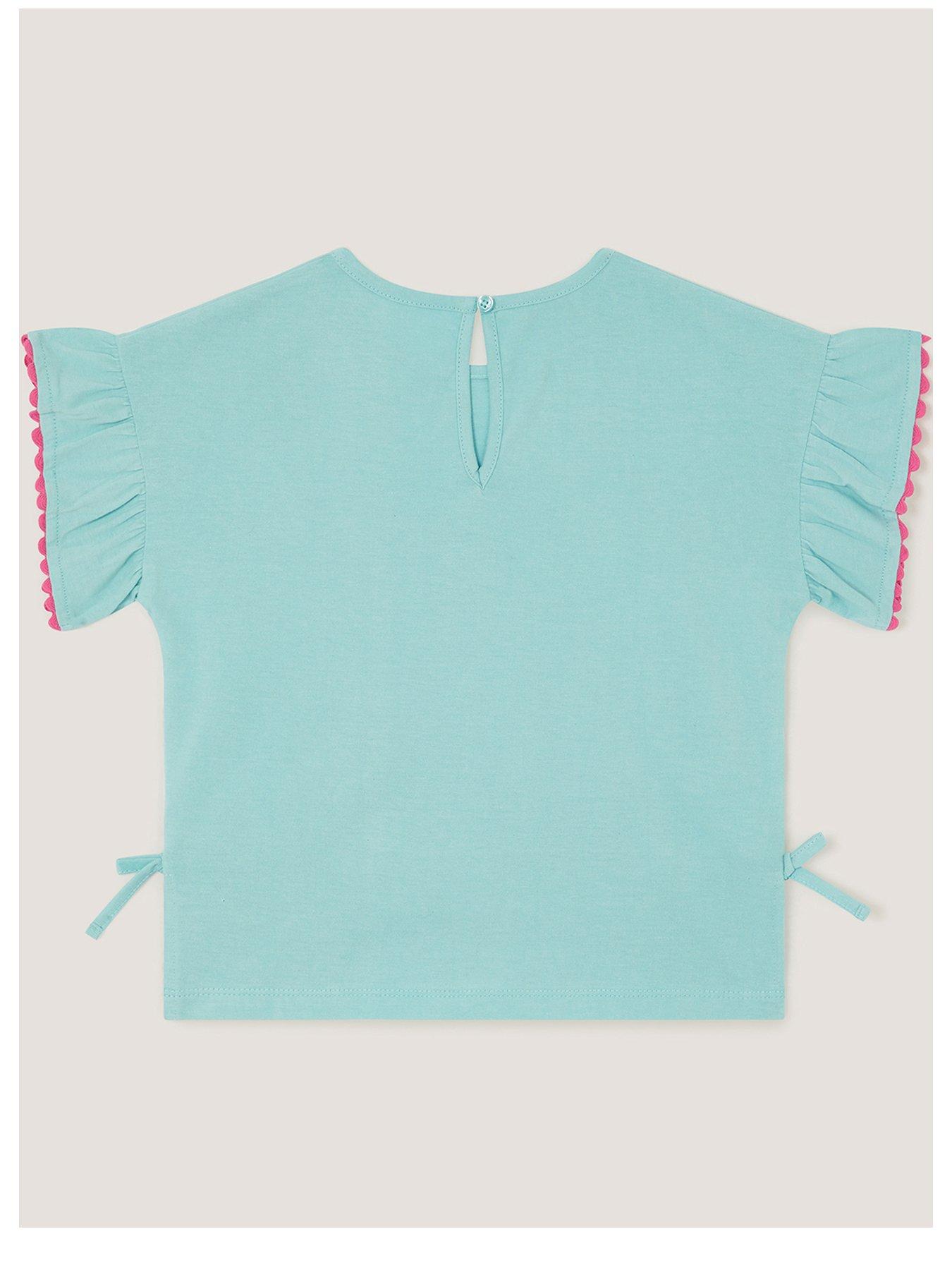 Image 2 of 3 of Monsoon Girls Tina Tropical Toucan Sequin Tshirt - Green