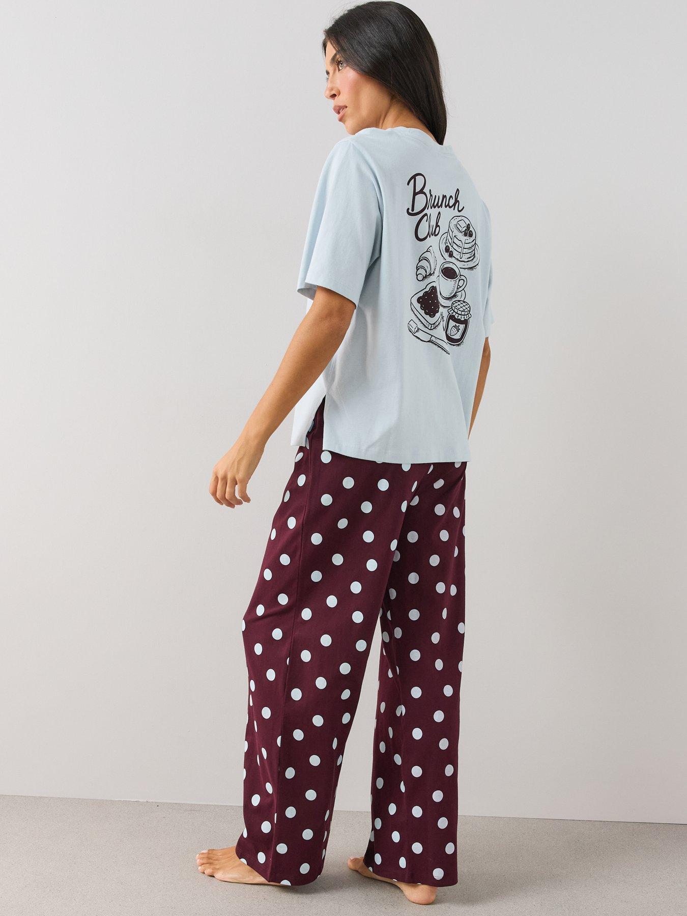 Image 2 of 6 of The Very Collection Oversized Graphic Pyjama Set - Blue