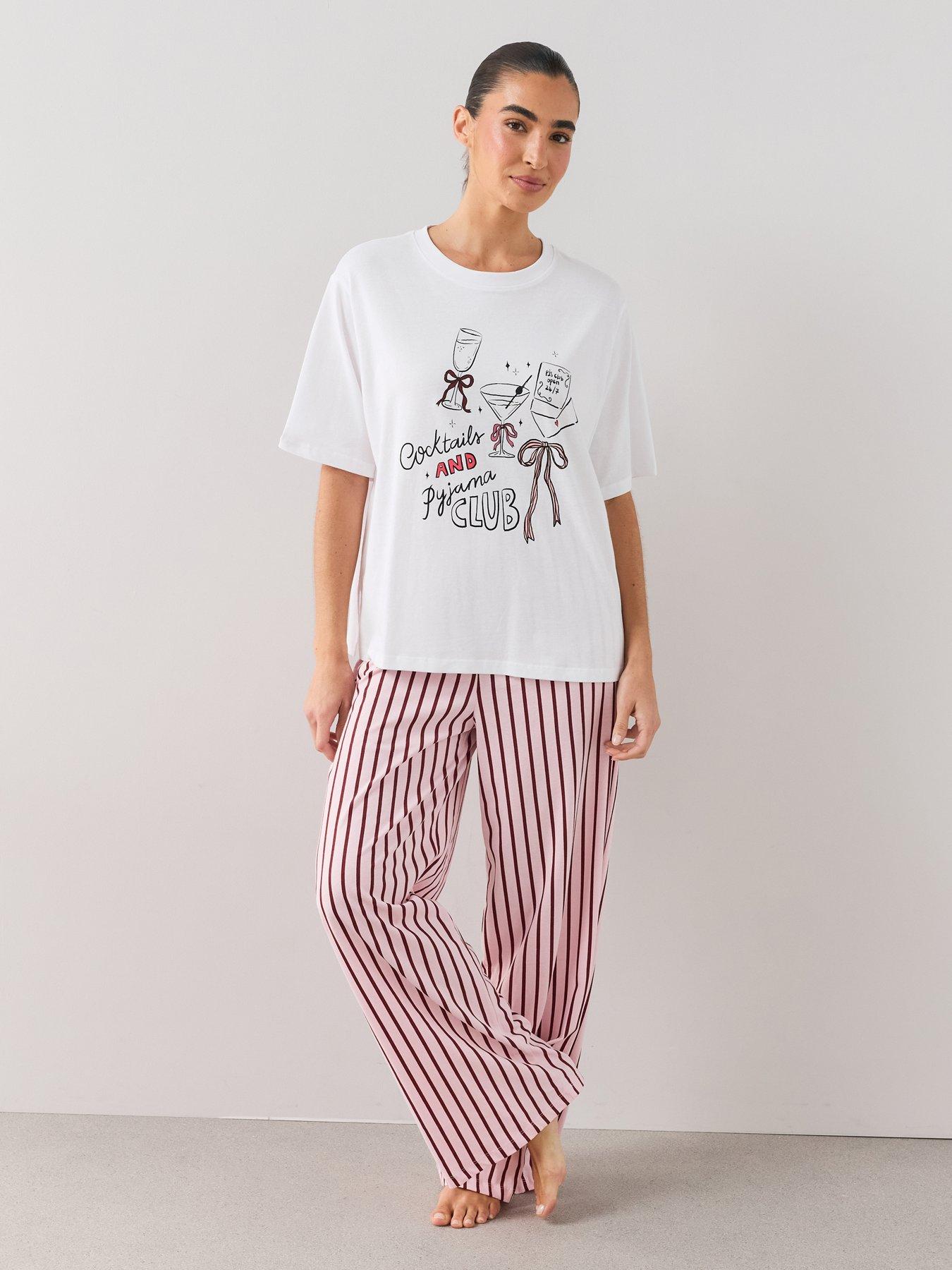 Image 1 of 6 of The Very Collection Cotton Rich Oversized Graphic Pyjama Set