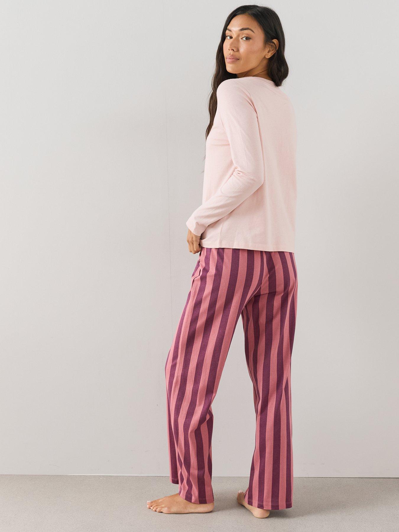 Image 2 of 7 of The Very Collection Cotton Rich Printed Pyjama Set - Pink