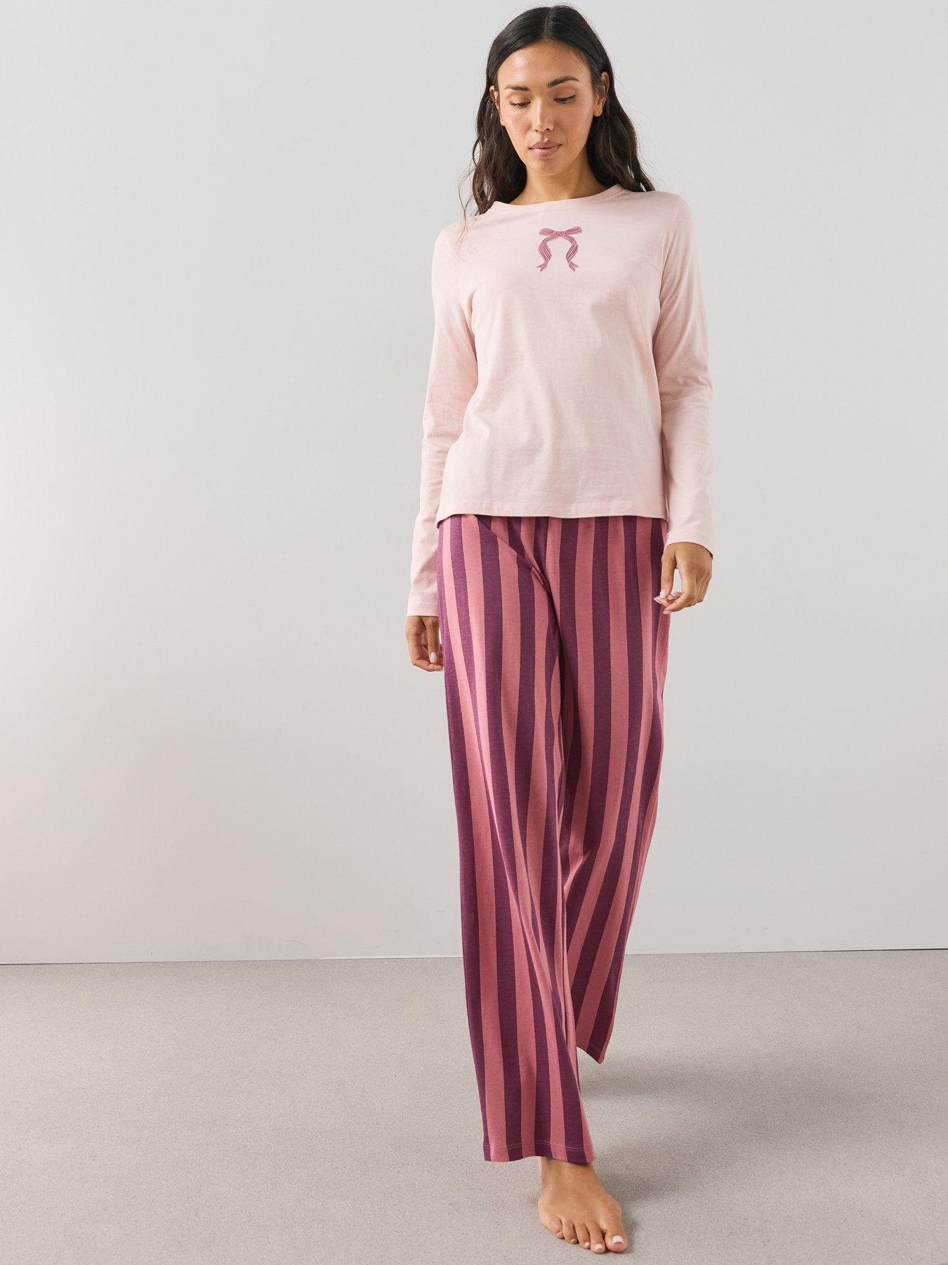 Image 3 of 7 of The Very Collection Cotton Rich Printed Pyjama Set - Pink