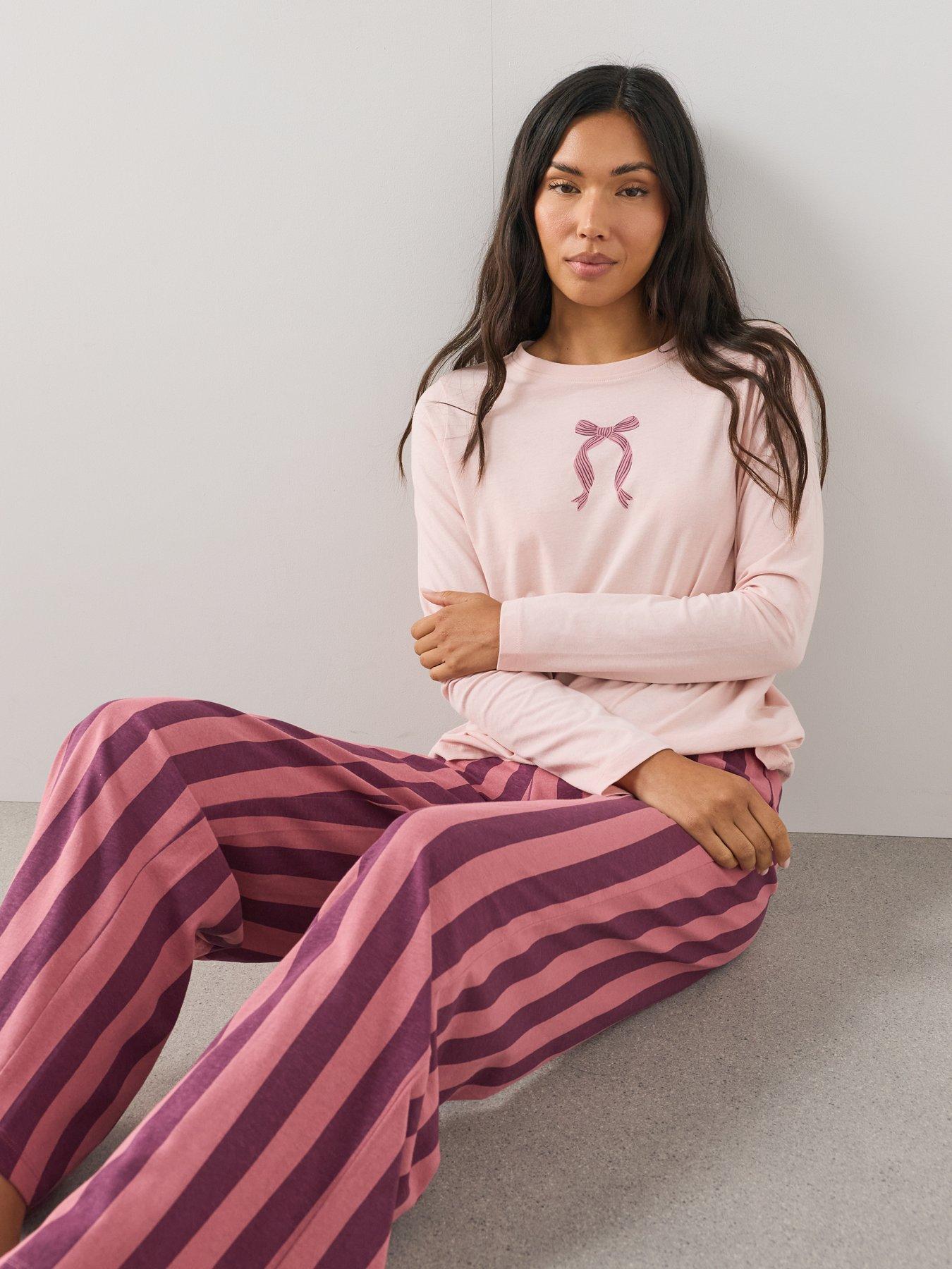 Image 5 of 7 of The Very Collection Cotton Rich Printed Pyjama Set - Pink