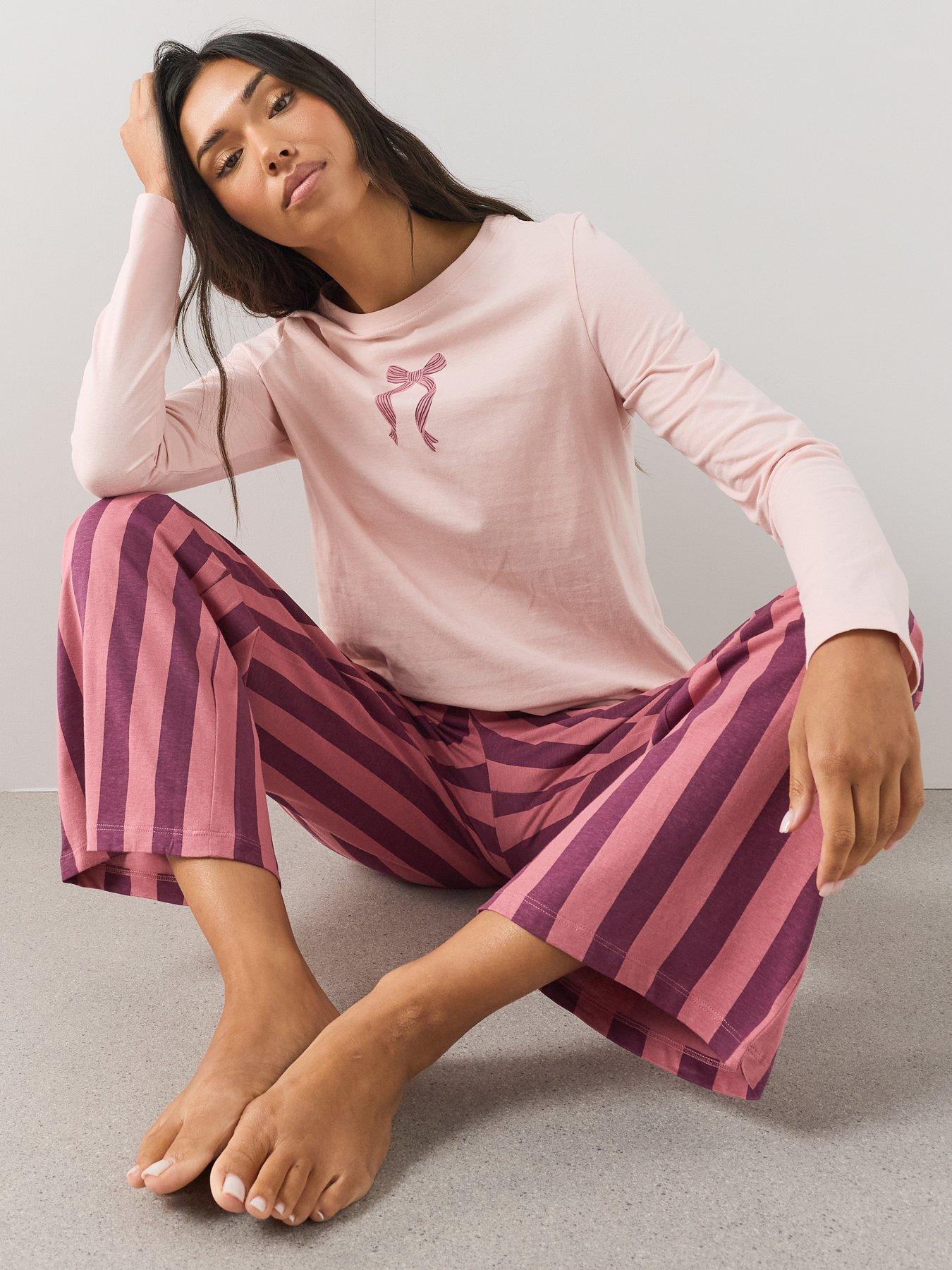 Image 6 of 7 of The Very Collection Cotton Rich Printed Pyjama Set - Pink