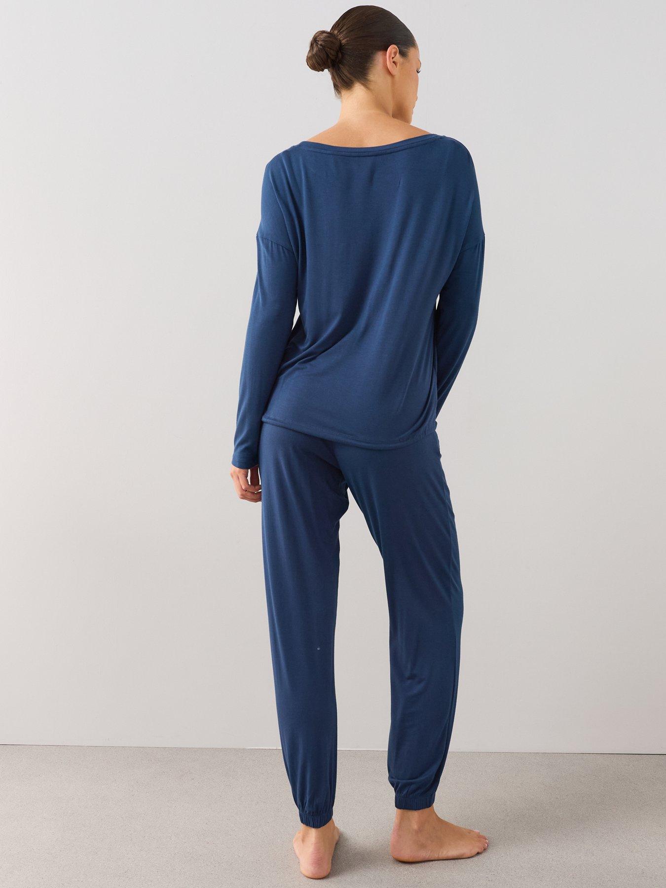 Image 2 of 7 of The Very Collection Slouchy Cuffed Pyjama Set - Blue