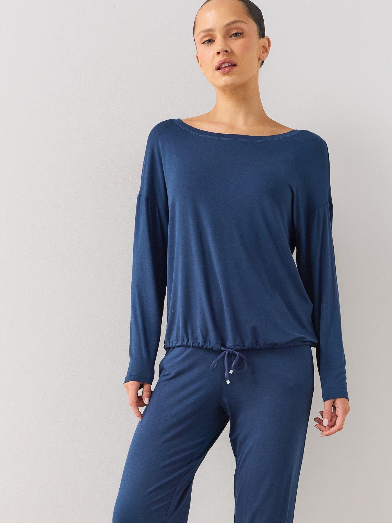 Image 5 of 7 of The Very Collection Slouchy Cuffed Pyjama Set - Blue