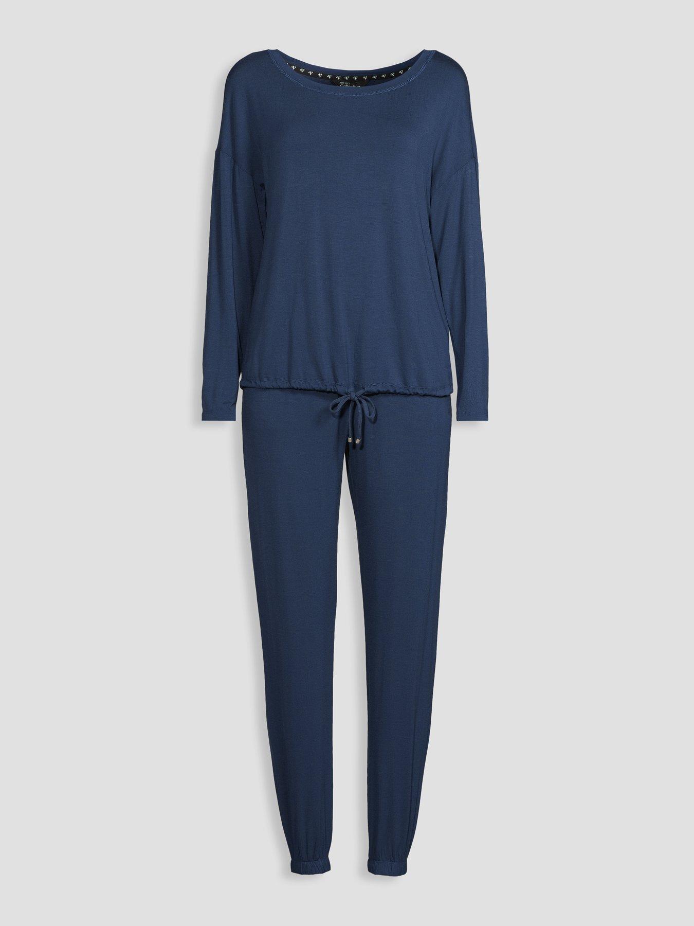 Image 7 of 7 of The Very Collection Slouchy Cuffed Pyjama Set - Blue