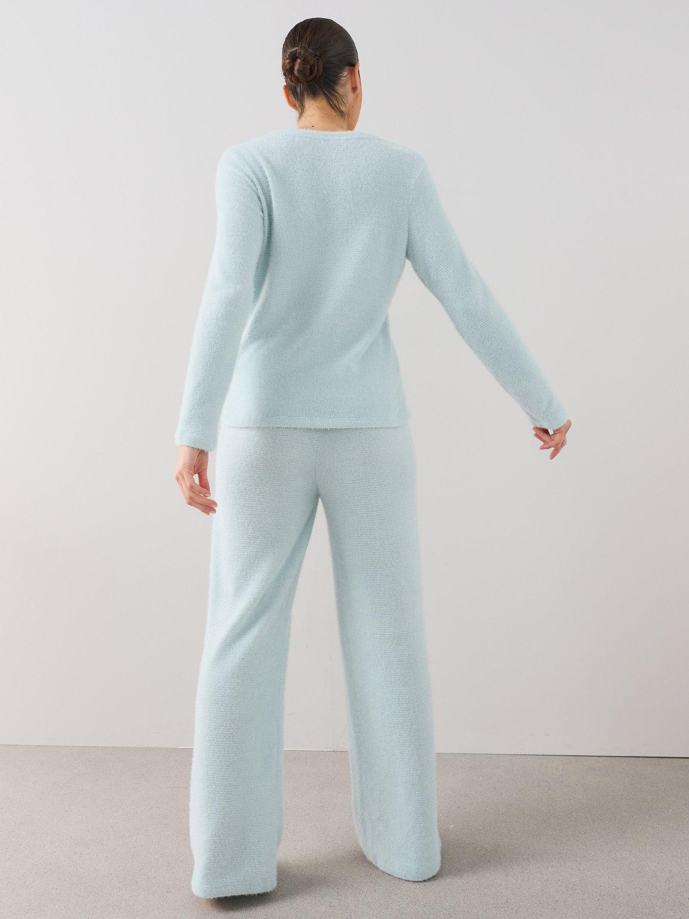 Image 2 of 7 of The Very Collection Soft Touch Knit Pyjama Set - Blue