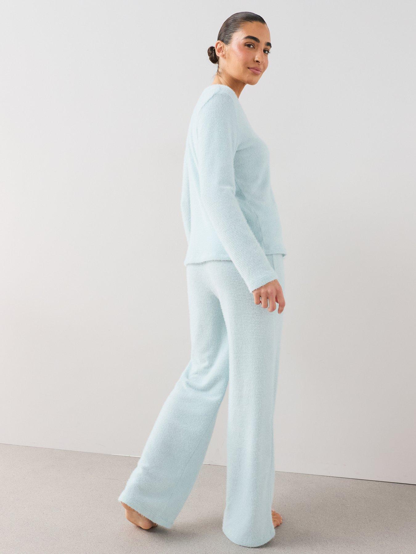 Image 6 of 7 of The Very Collection Soft Touch Knit Pyjama Set - Blue