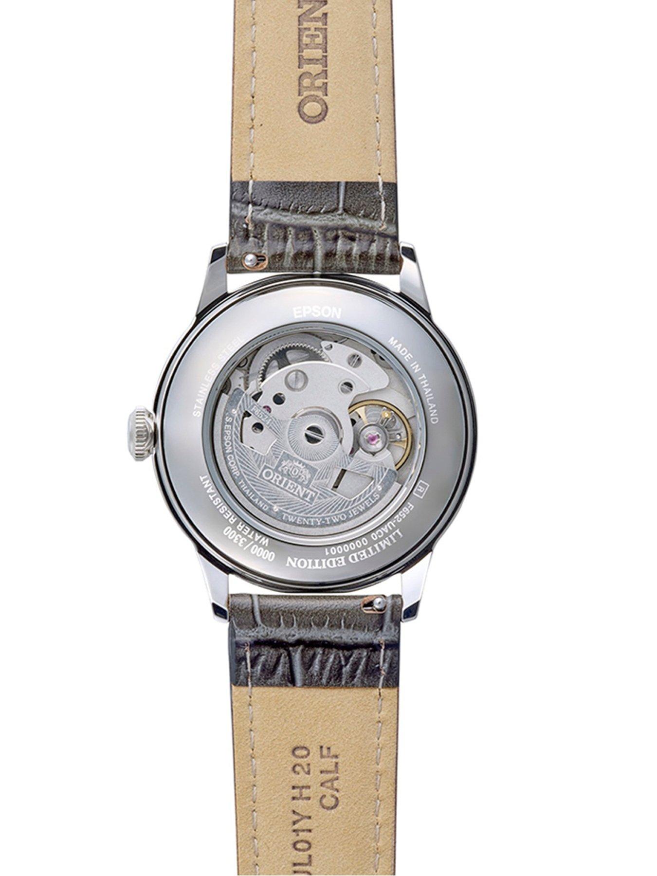 Image 3 of 4 of Orient Bambino 38mm Non-Date Red Dial Brown Leather Strap