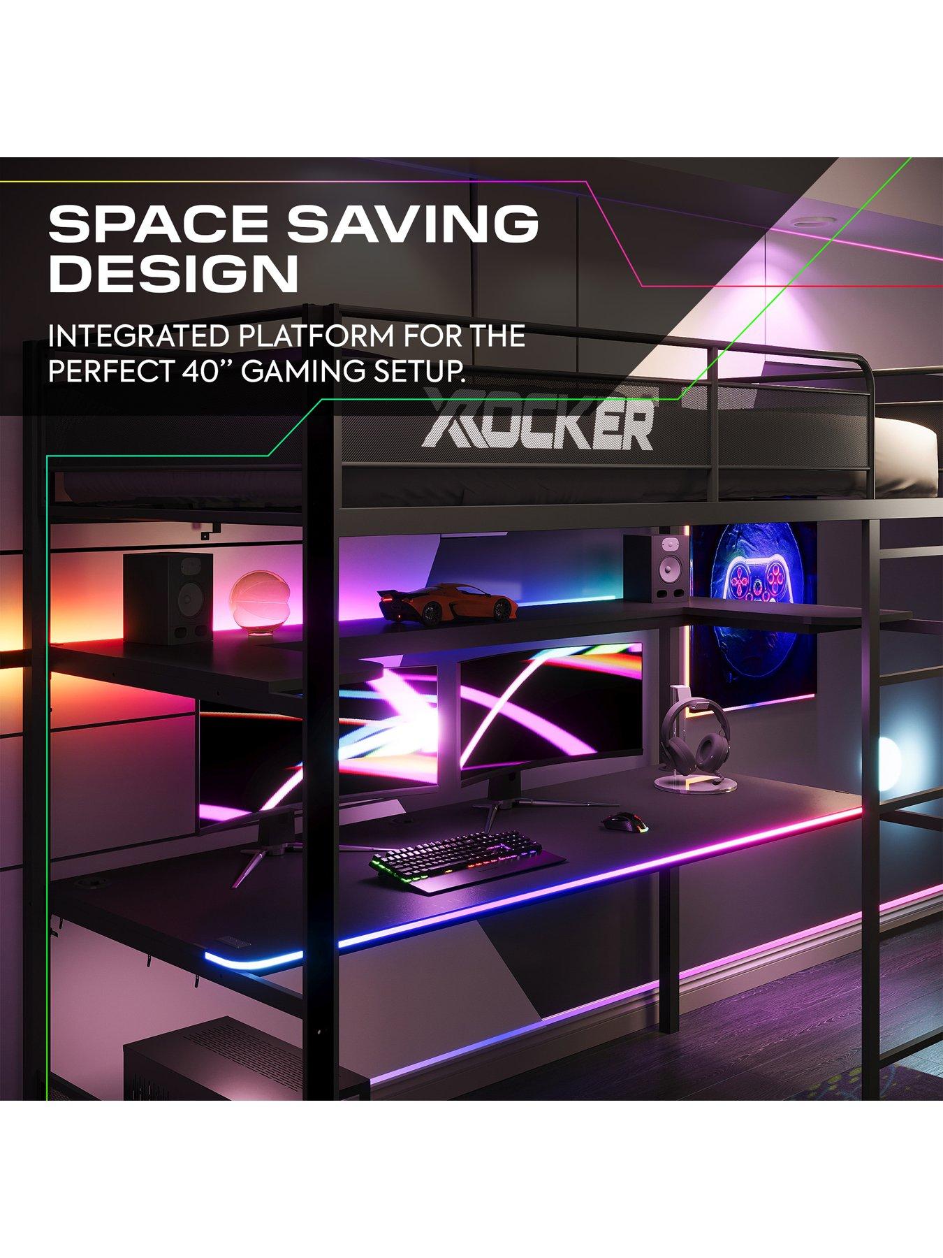 Image 5 of 7 of X Rocker Battlebunk Rgb Sync Gaming Single High Sleeper