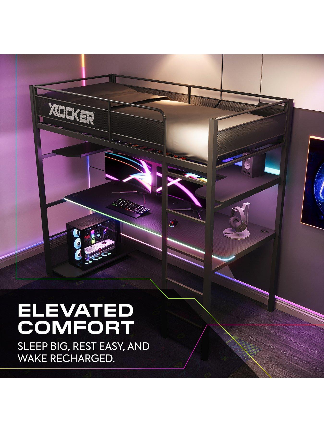 Image 6 of 7 of X Rocker Battlebunk Rgb Sync Gaming Single High Sleeper