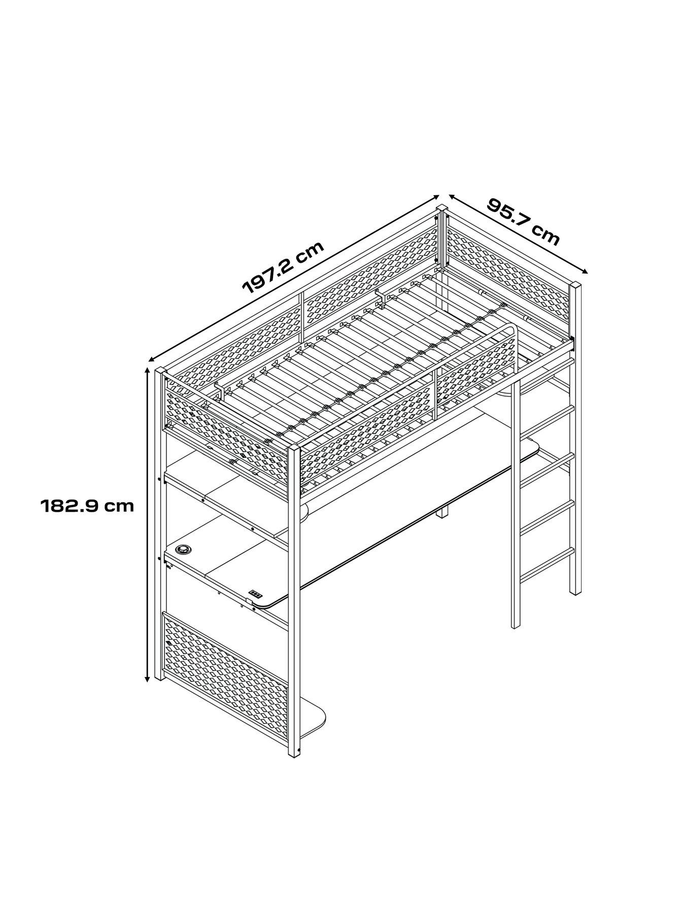 Image 7 of 7 of X Rocker Battlebunk Rgb Sync Gaming Single High Sleeper