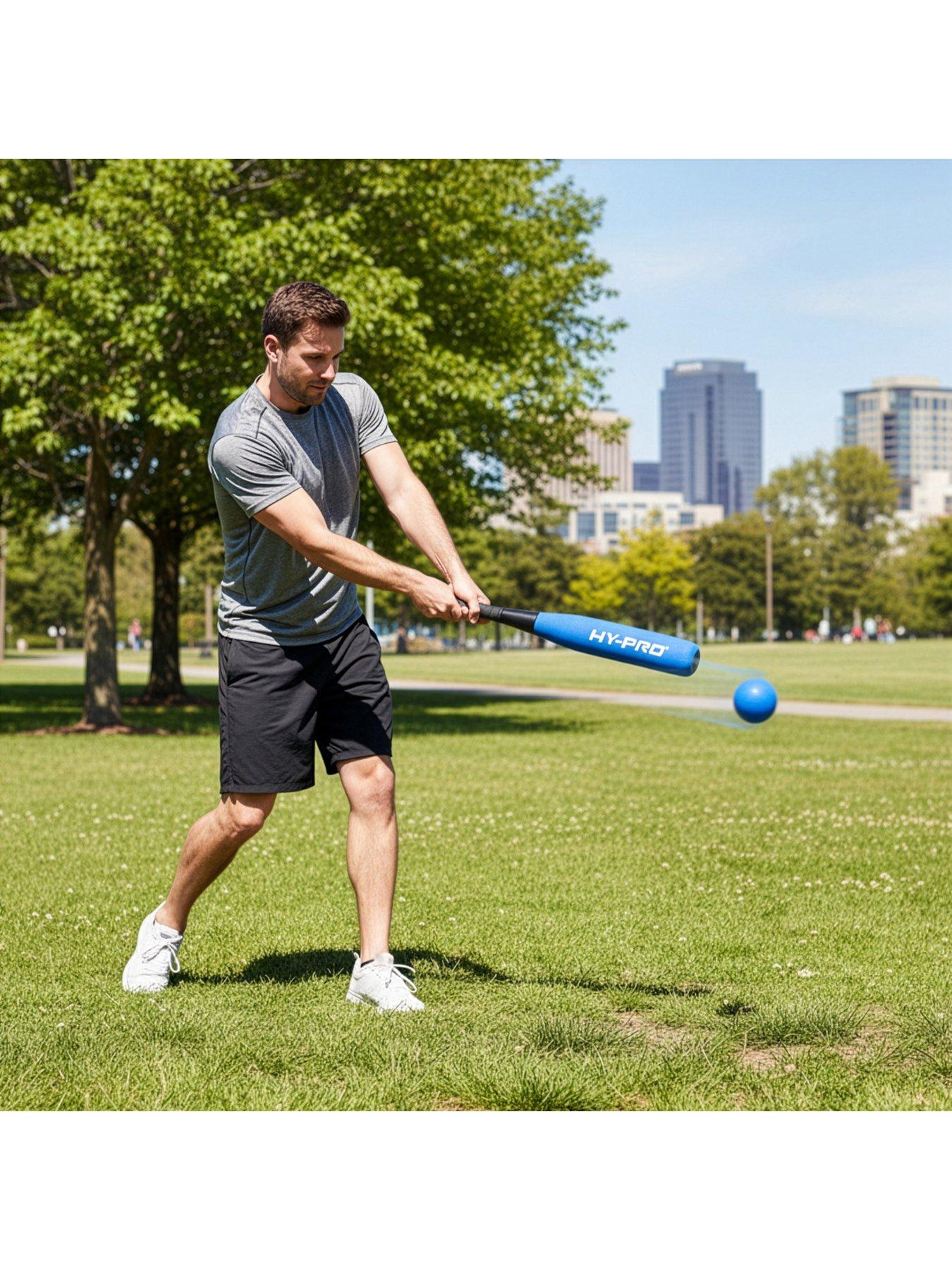 Image 3 of 7 of Hy-Pro Hy-Pro Jumbo Foam Baseball Bat &amp; Ball Set - Blue