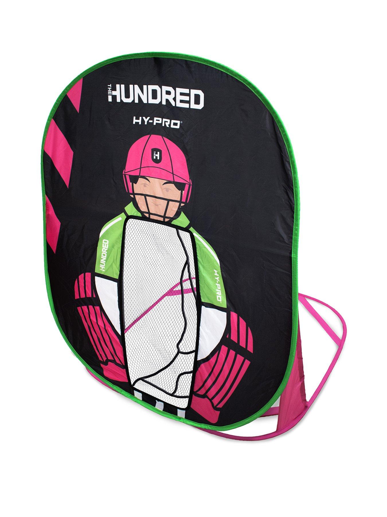 Image 1 of 7 of The Hundred Foldable Wicket Keeper Set - Includes Size 3 Bat & Tennis Ball