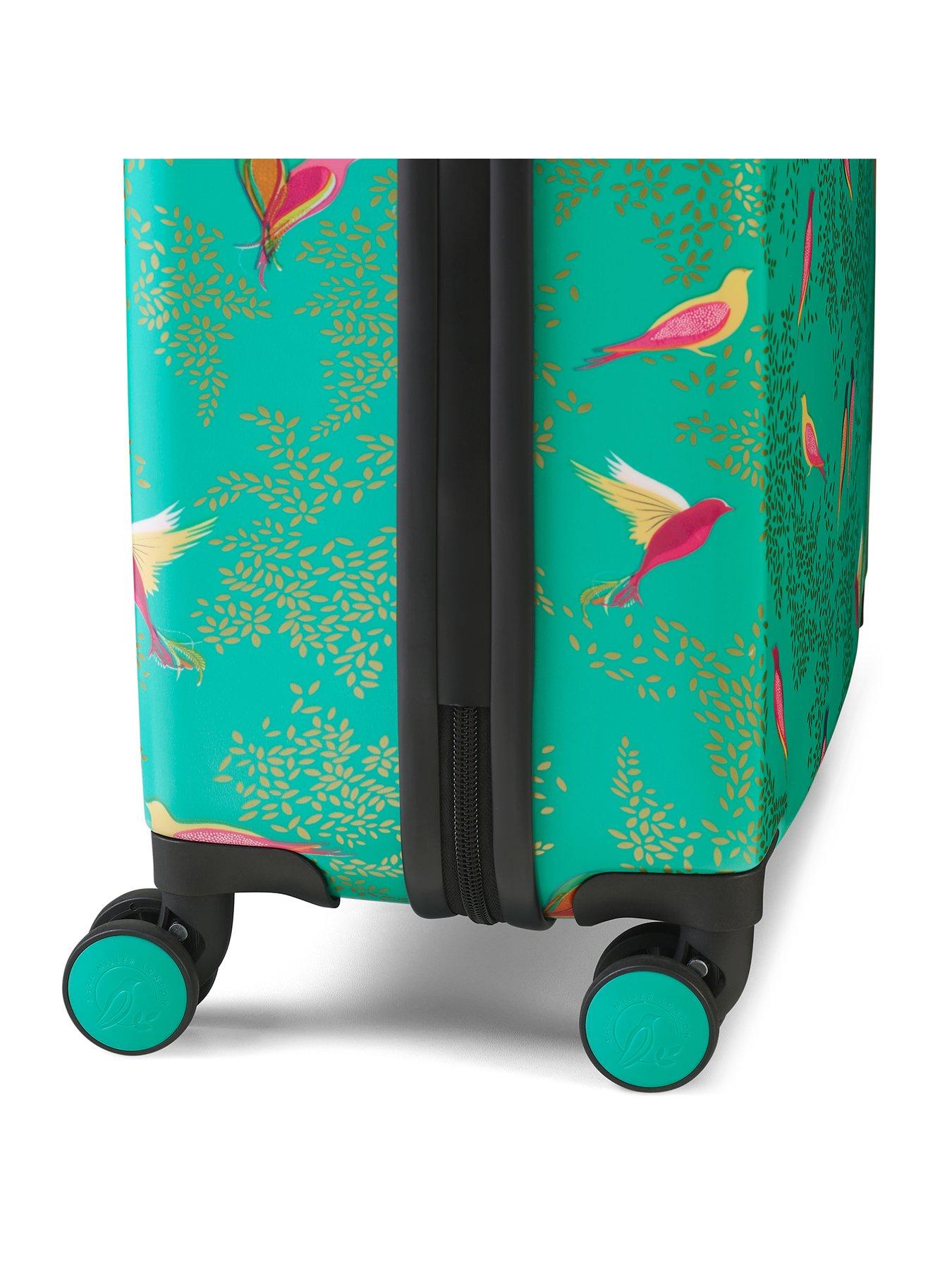 Image 5 of 7 of Sara Miller Cabin 4 Wheeled Trolley Case - Green Birds