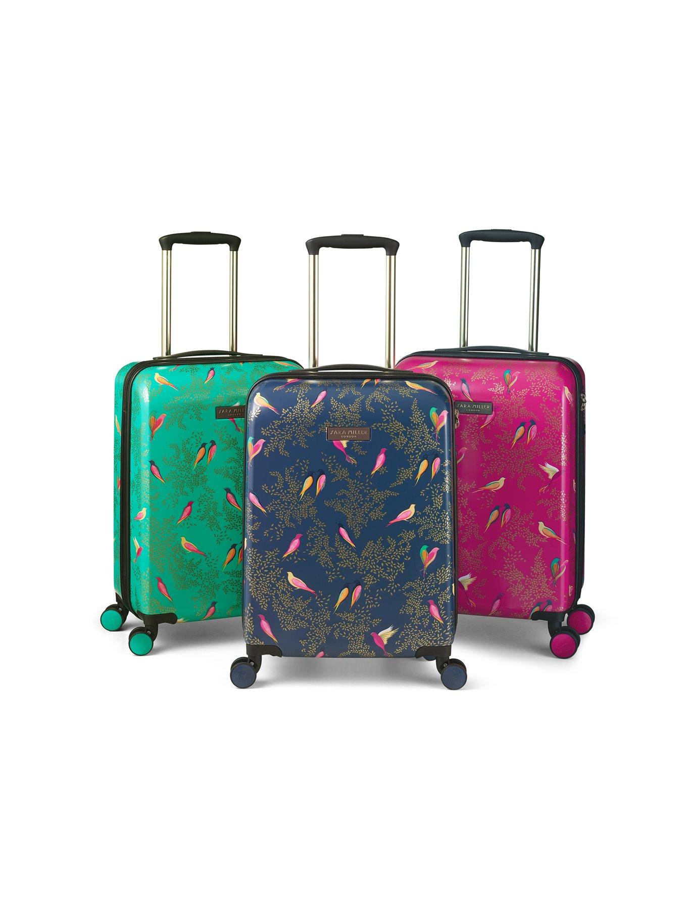 Image 7 of 7 of Sara Miller Cabin 4 Wheeled Trolley Case - Green Birds