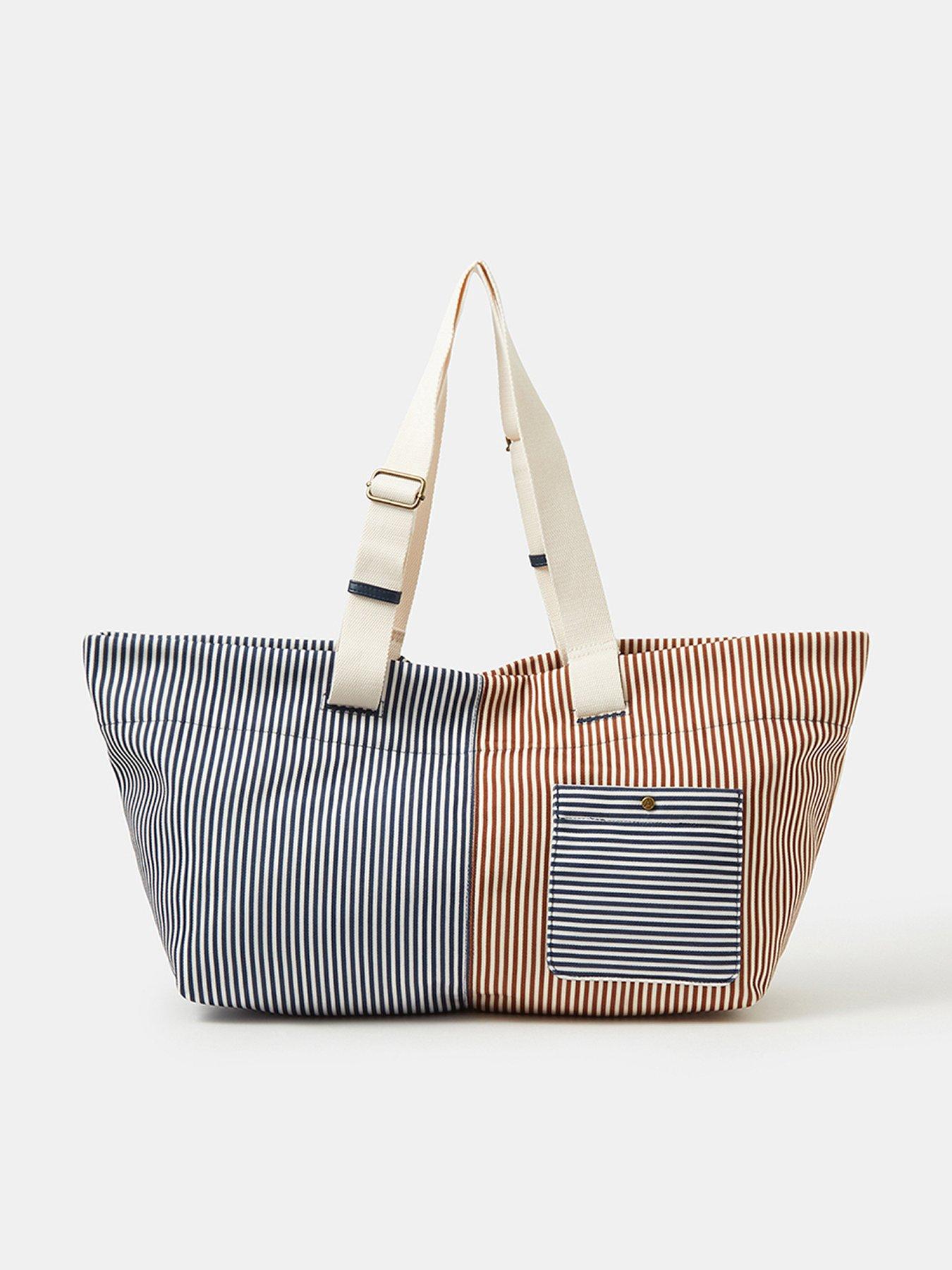 Image 1 of 5 of Accessorize Large Stripe Shopper Bag
