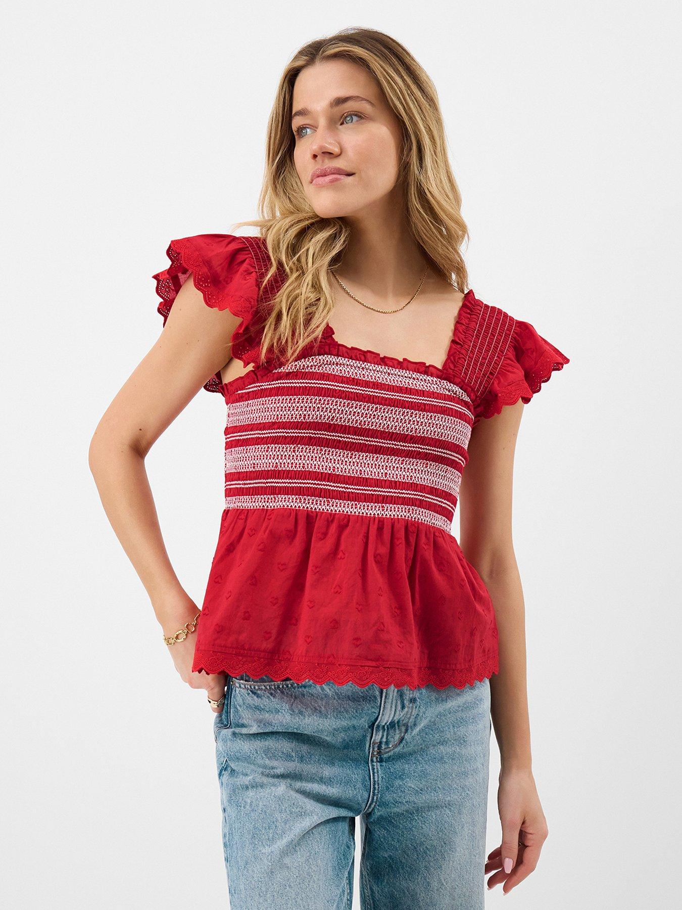Accessorize Smocked Broderie Top