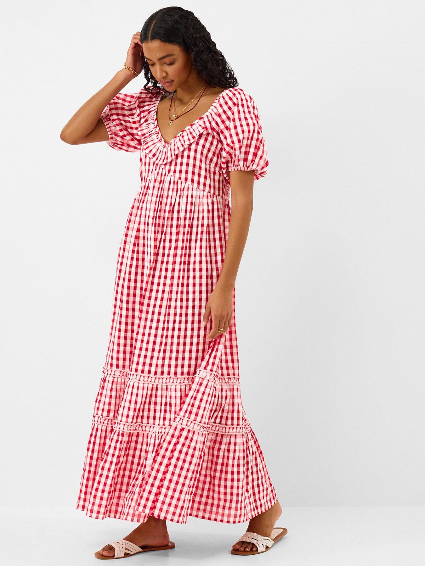 Accessorize Red Gingham Puff Sleeve D