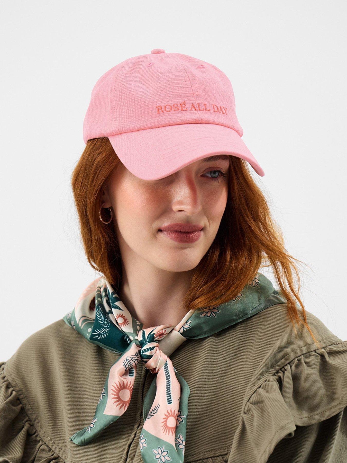 Image 2 of 4 of Accessorize Rose All Day Baseball Cap - Pink