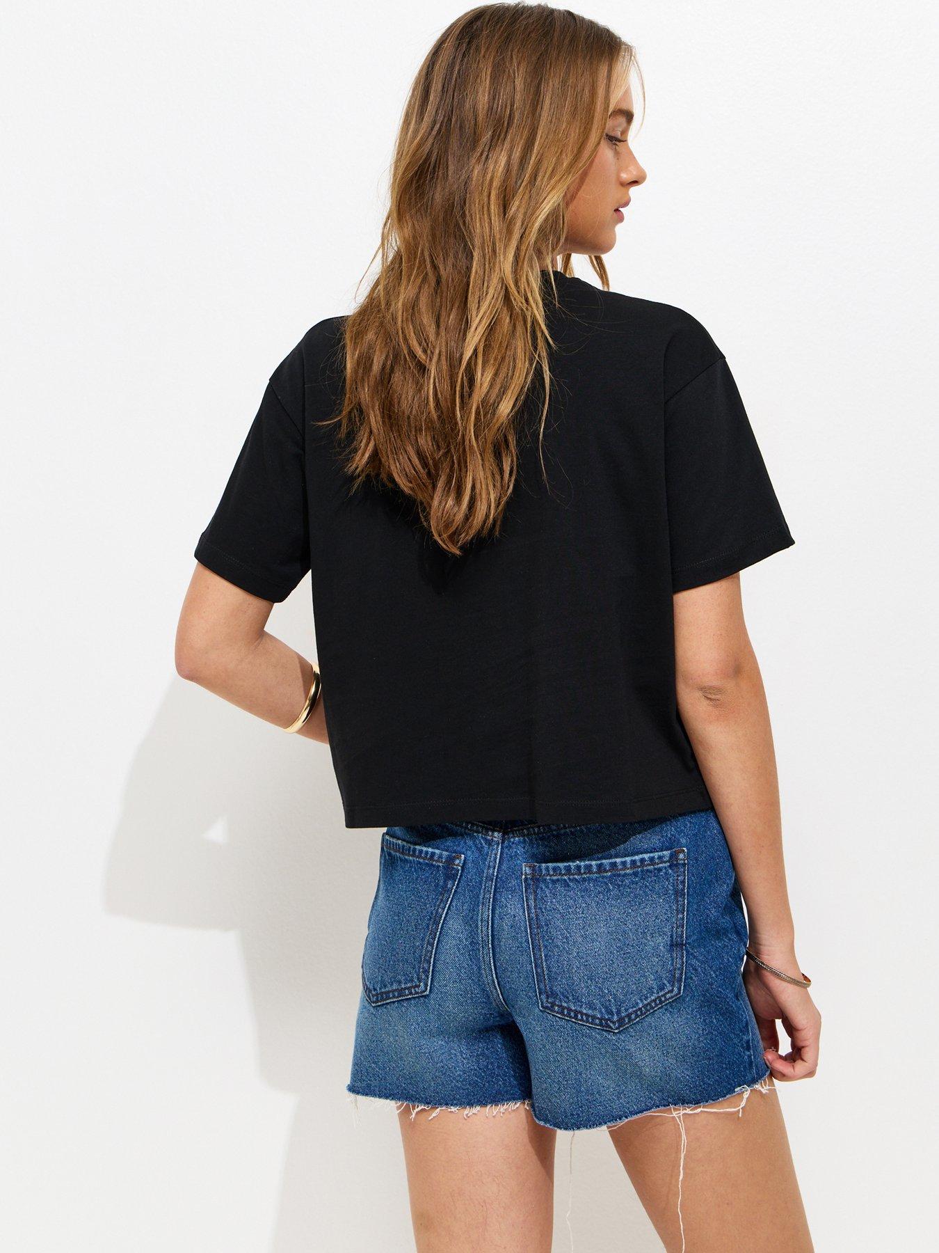 Image 2 of 5 of New Look Cotton Boxy T-Shirt - Black