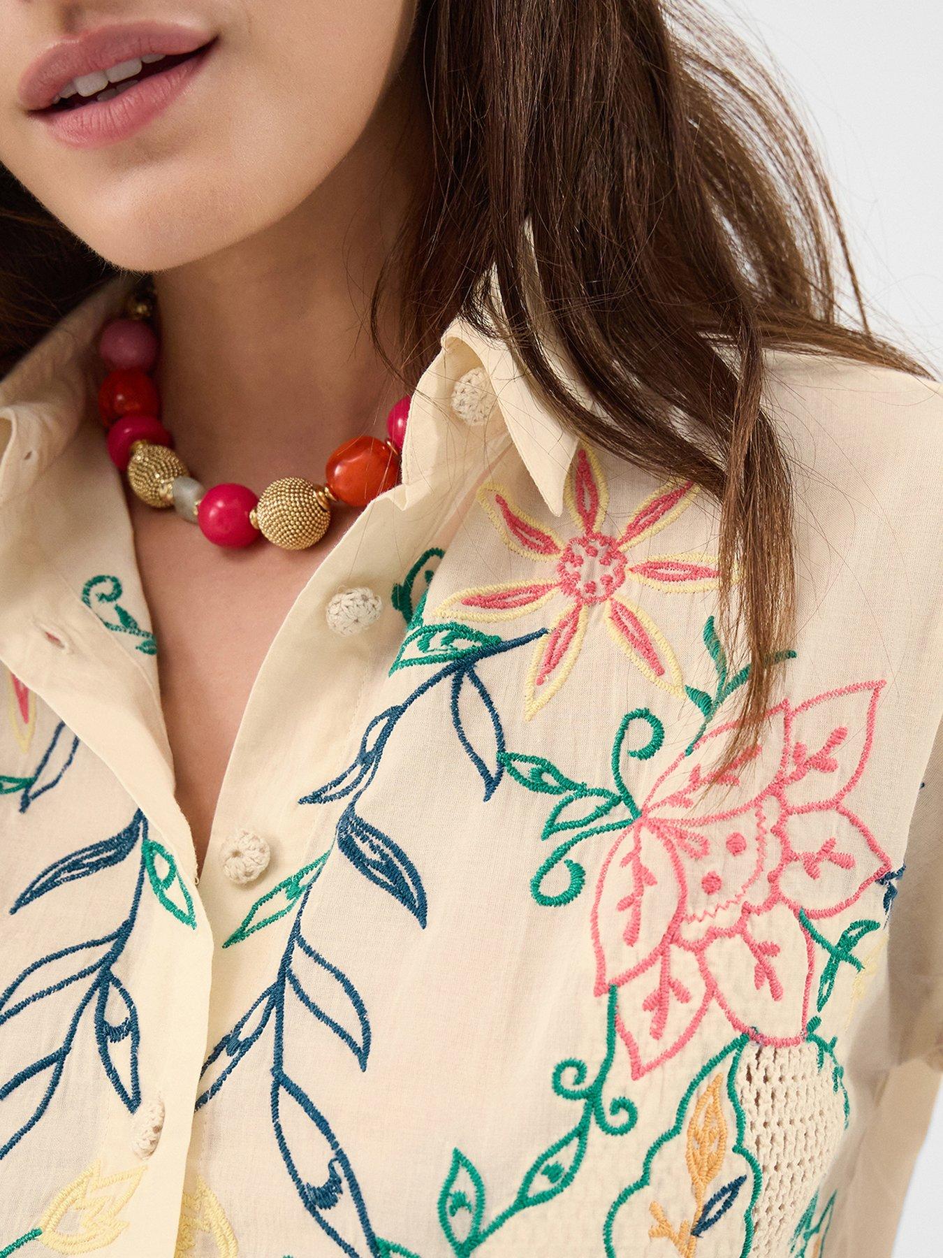 Image 4 of 5 of Accessorize Bright Cutwork Short Slee