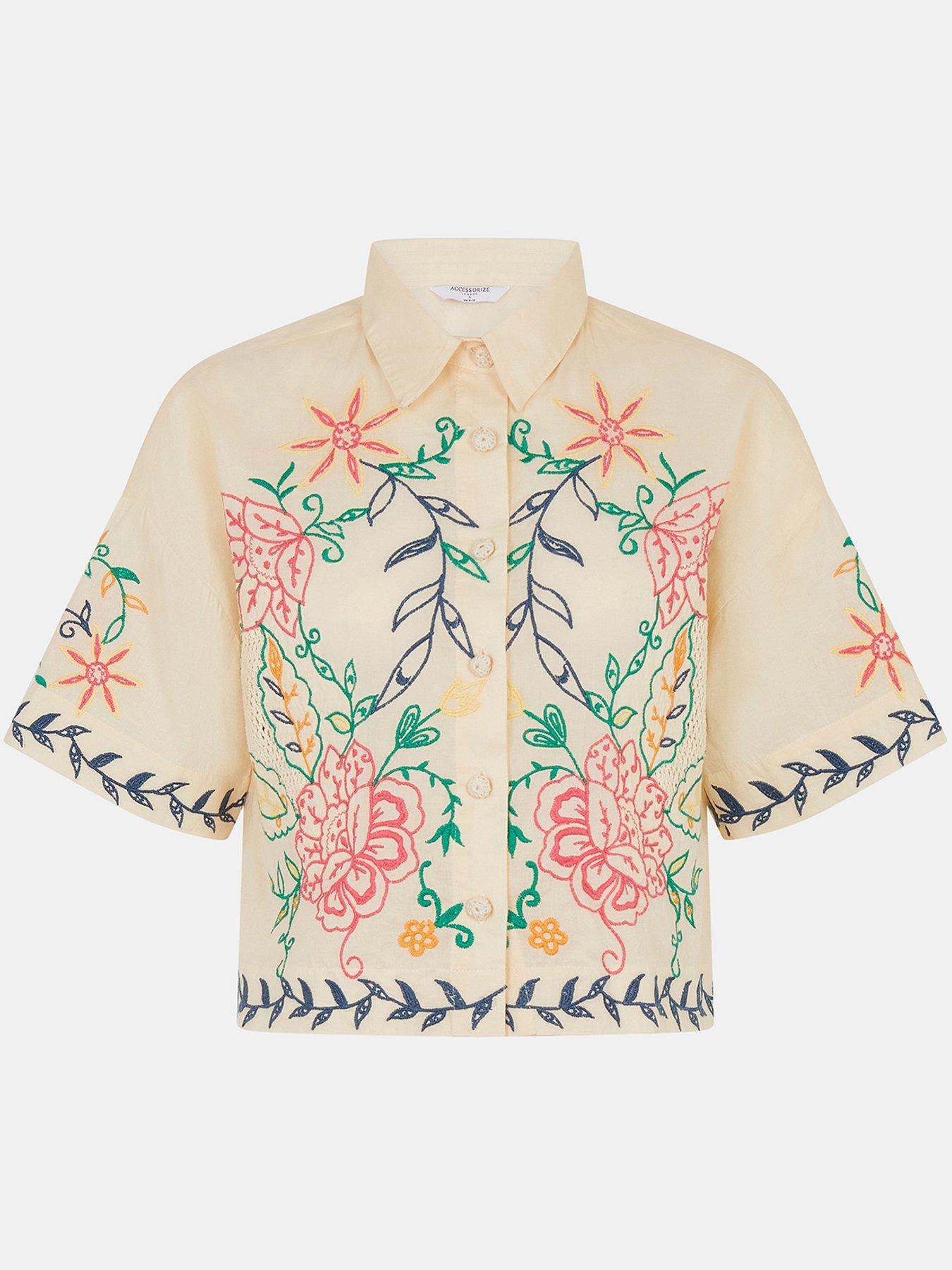 Image 5 of 5 of Accessorize Bright Cutwork Short Slee