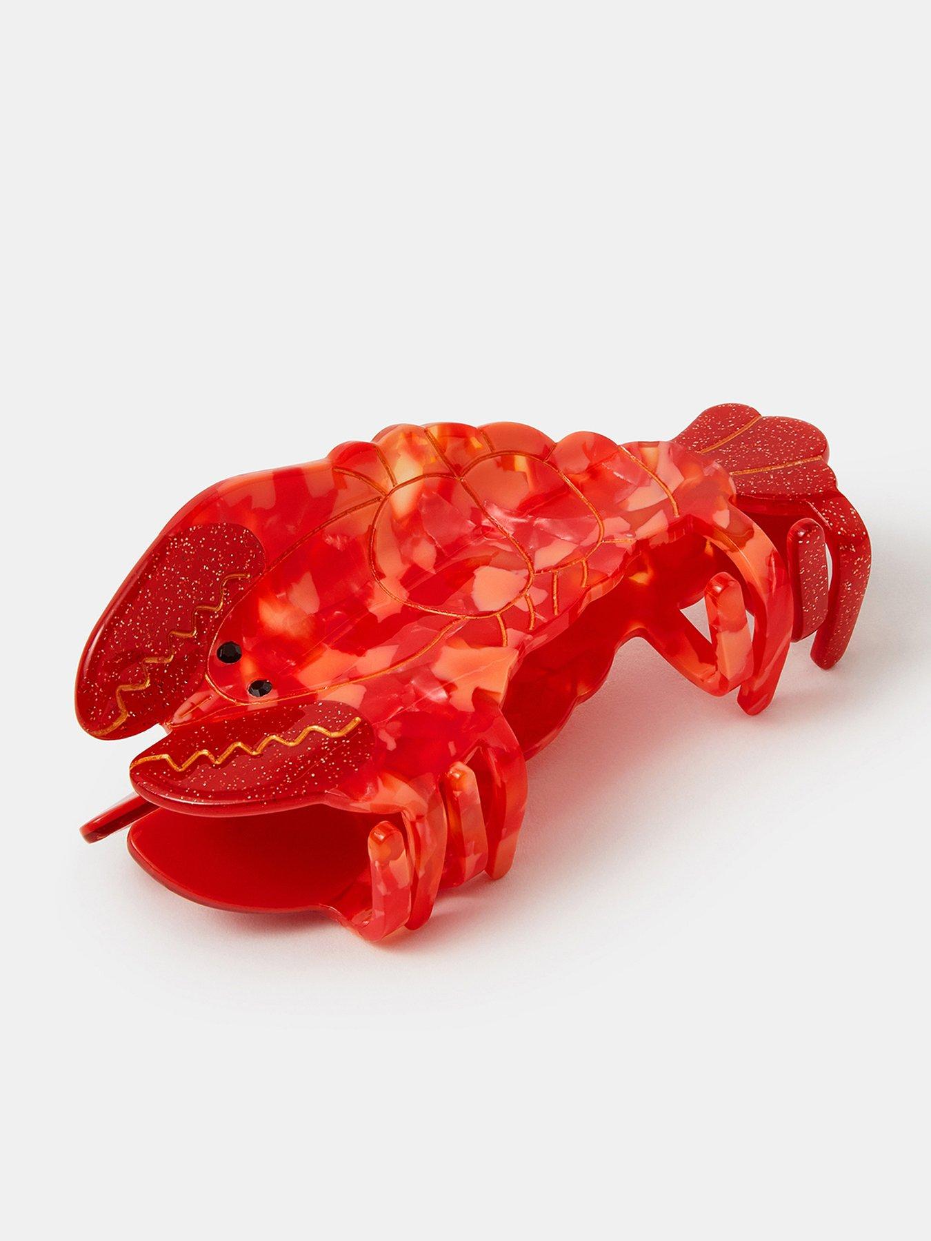 Image 3 of 3 of Accessorize Lobster Claw Clip - Red