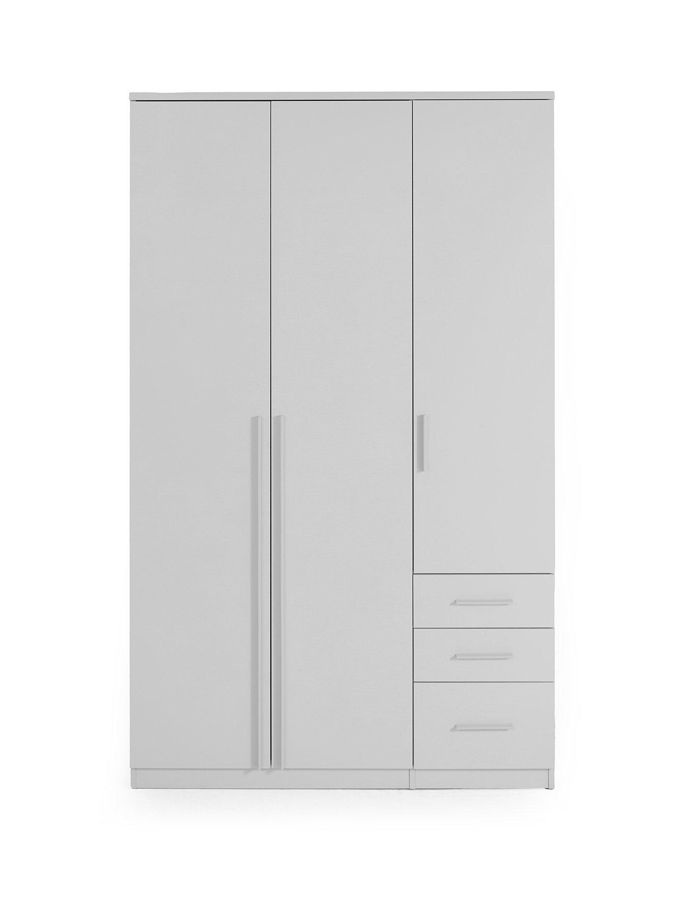 Image 2 of 7 of The Very Collection Murcia 3 Door, 3 Drawer Combi Wardrobe - White