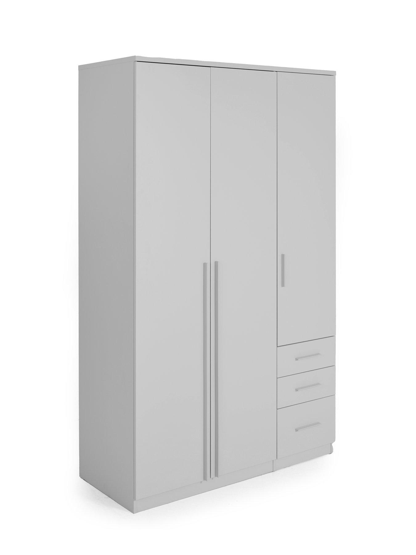 Image 5 of 7 of The Very Collection Murcia 3 Door, 3 Drawer Combi Wardrobe - White