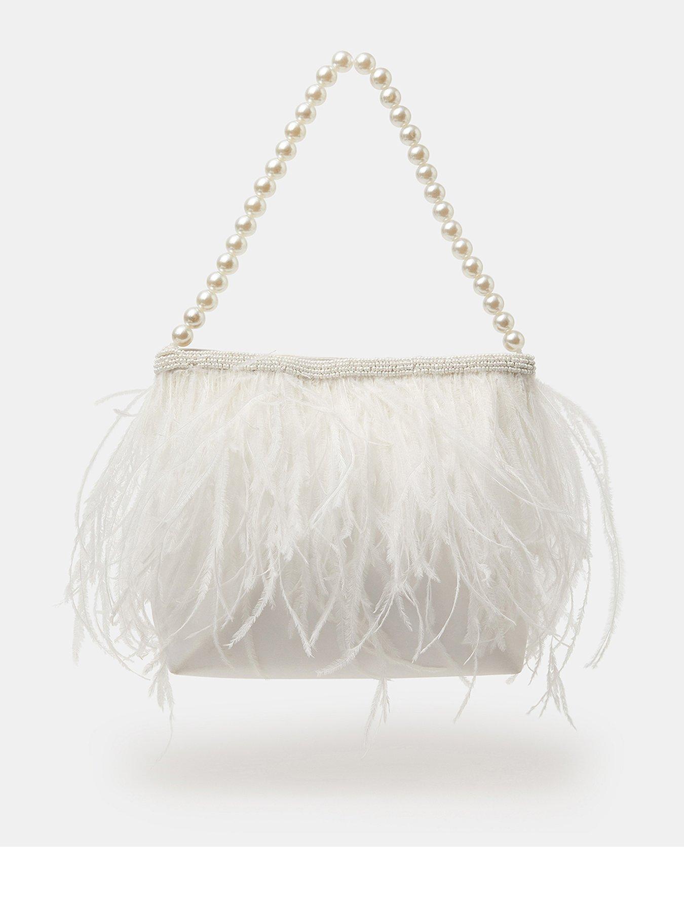 Accessorize Bridal Feather Handheld