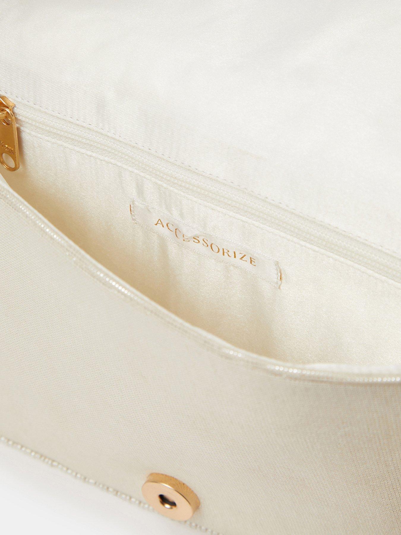 Image 4 of 4 of Accessorize Seashell Sequin Shoulder Bag - Cream