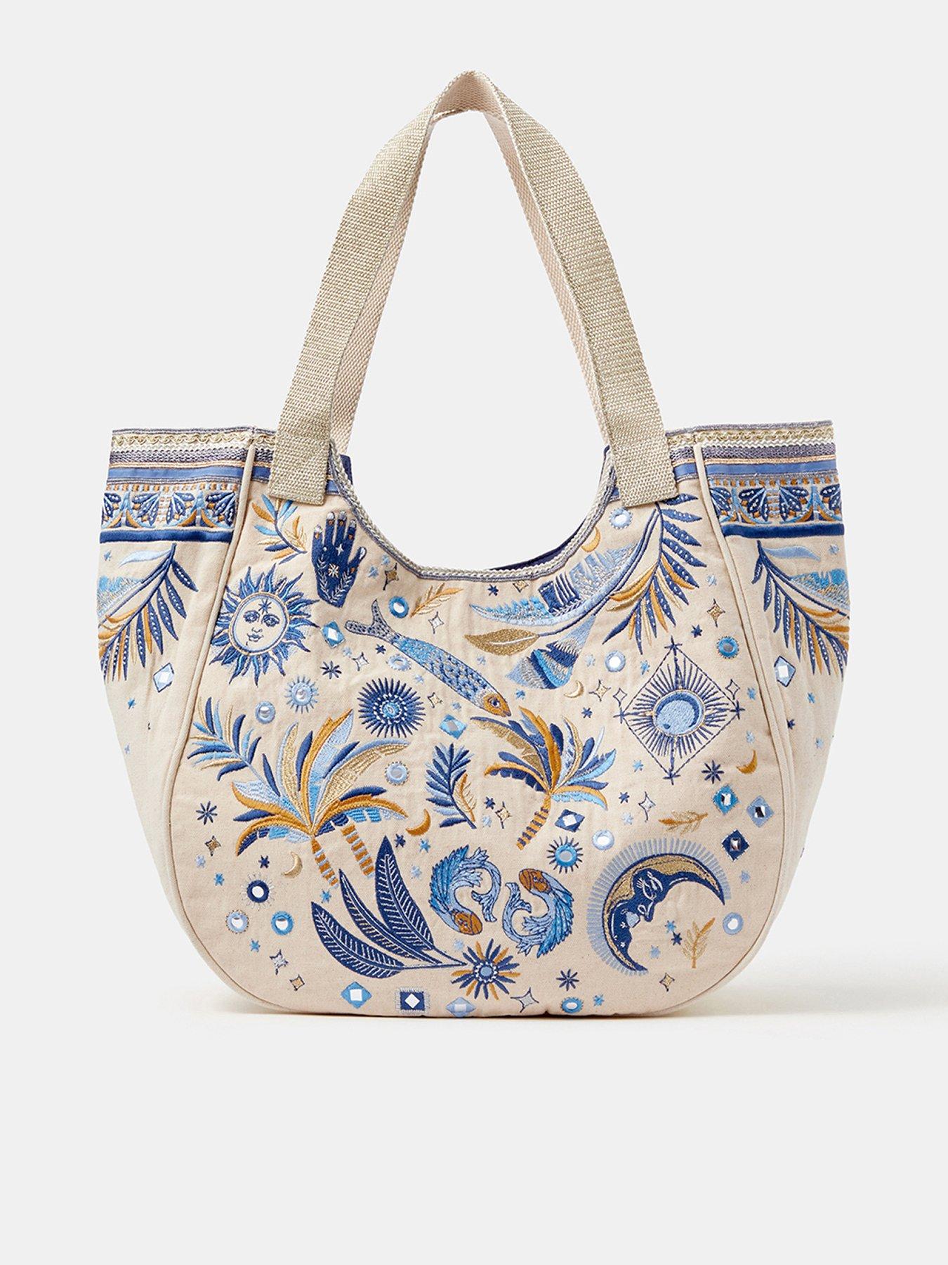 Accessorize Celestial Embroidered Tote Bag