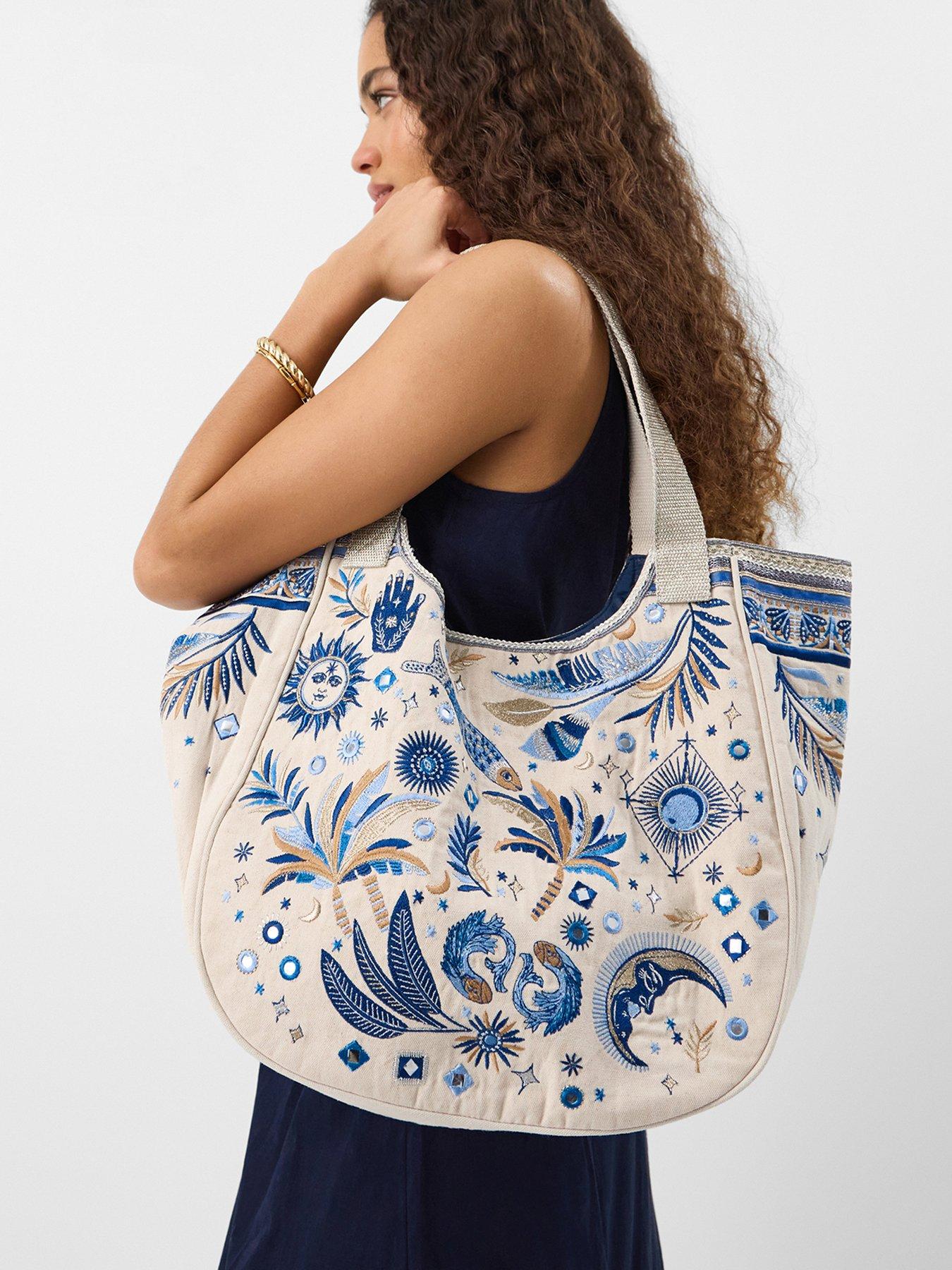 Image 2 of 5 of Accessorize Celestial Embroidered Tote Bag