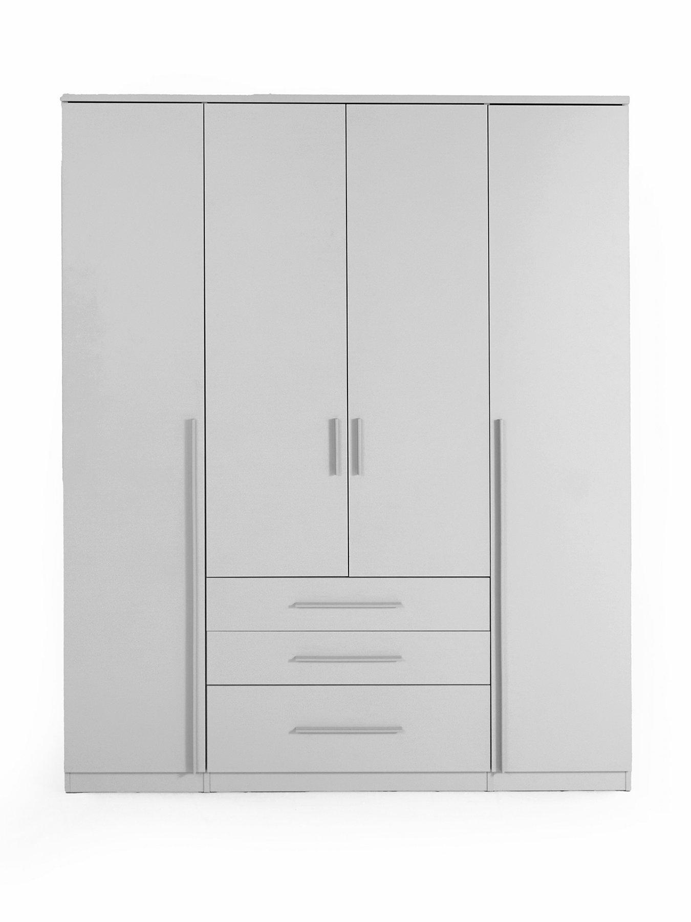 Image 2 of 7 of The Very Collection Murcia 4 Door,&nbsp;3 Drawer Combi Wardrobe - White